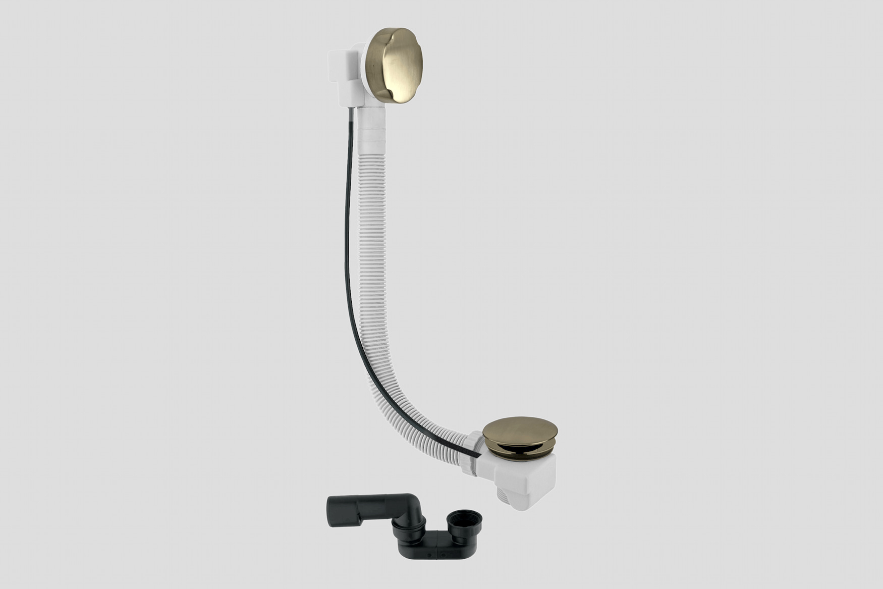 Lagoo Garda Badoverloop m. clickplug en sifon G6120PG Brushed Champagne PVD