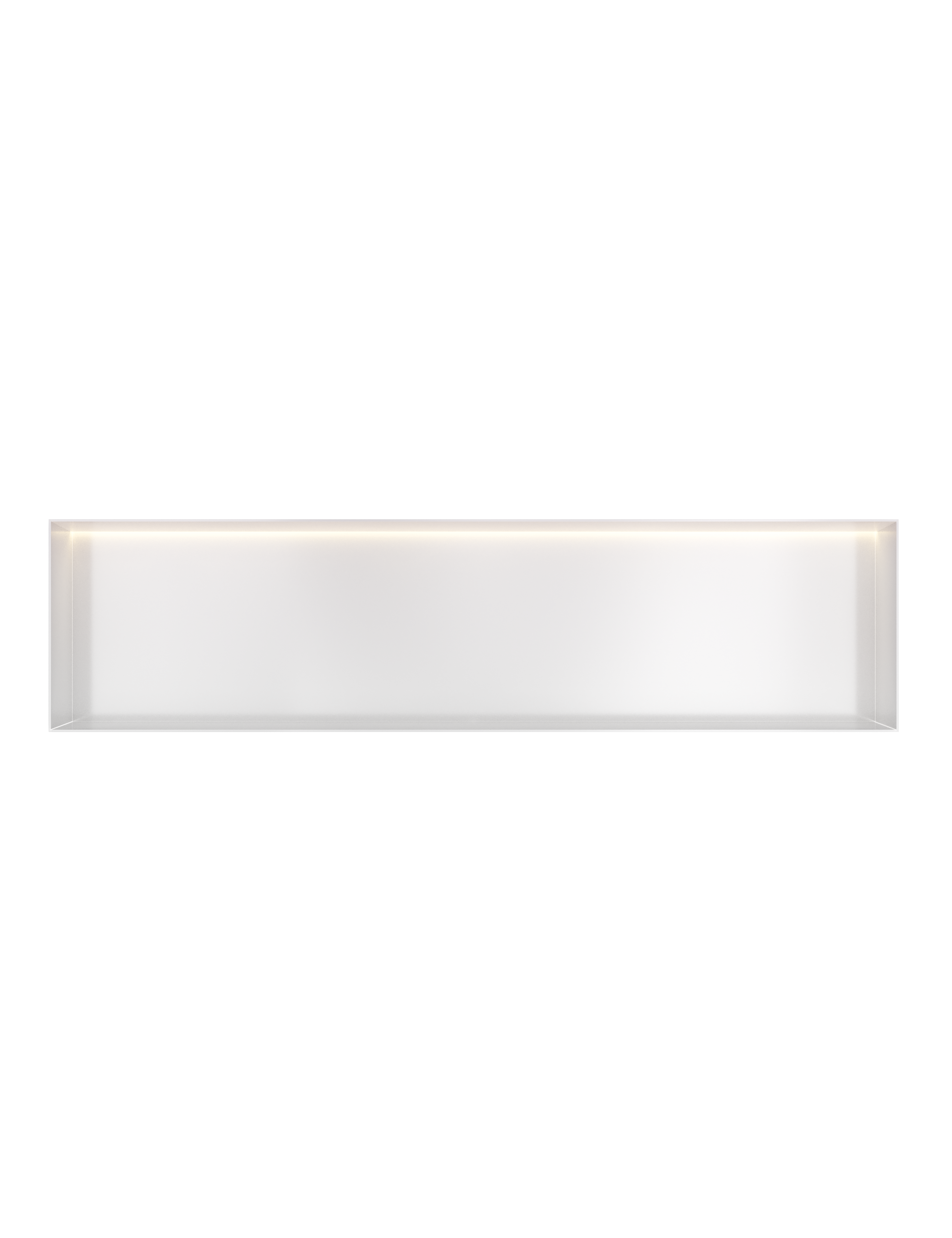 Hotbath More inbouwbox of inbouwnis 30x120x10cm frameless + LED BOX120FLWH Mat wit