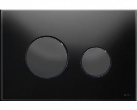 TECEloop wc-bedieningsplaat van glas 9240657  -  Zwart toetsen Zwart