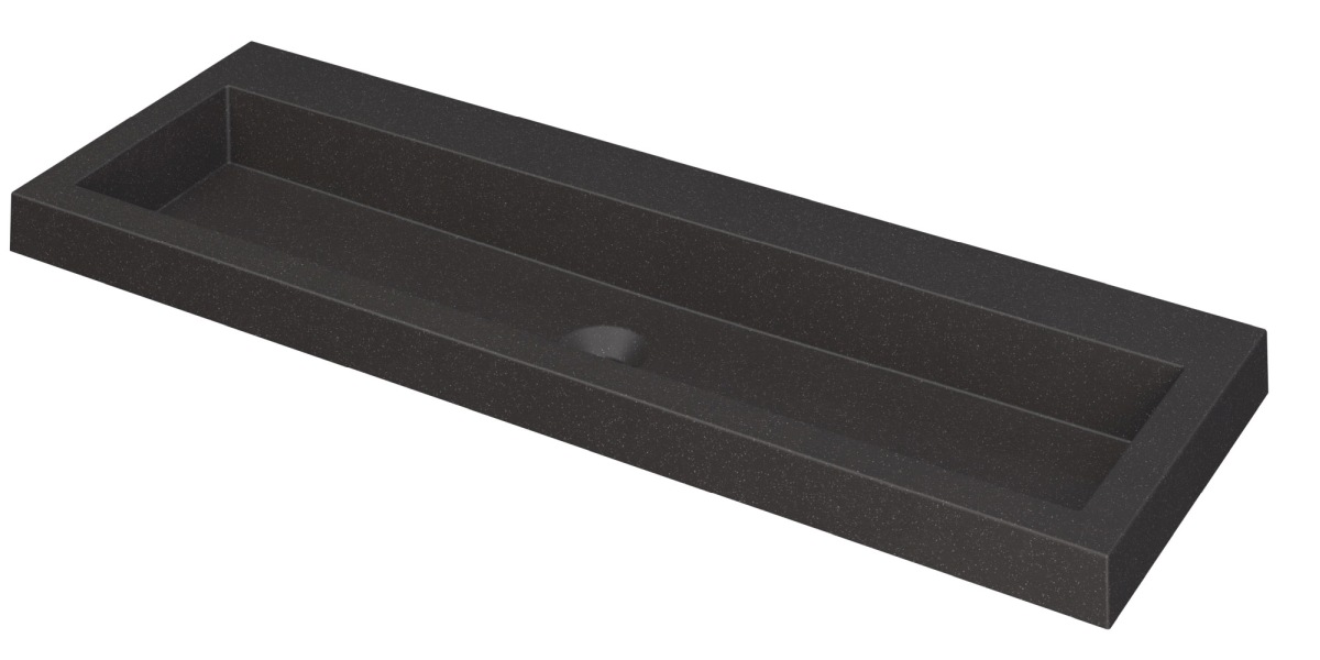 INK Dock wast. Quartz z. krgt. 3415230 Quartz zwart H60xB1200xD400