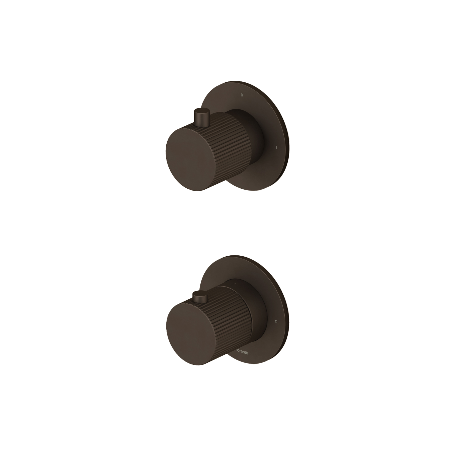 Hotbath GUY afbouwdeel inbouw thermostaat met 2-weg stop-omstel GY7009REXTTB Tuscan bronze
