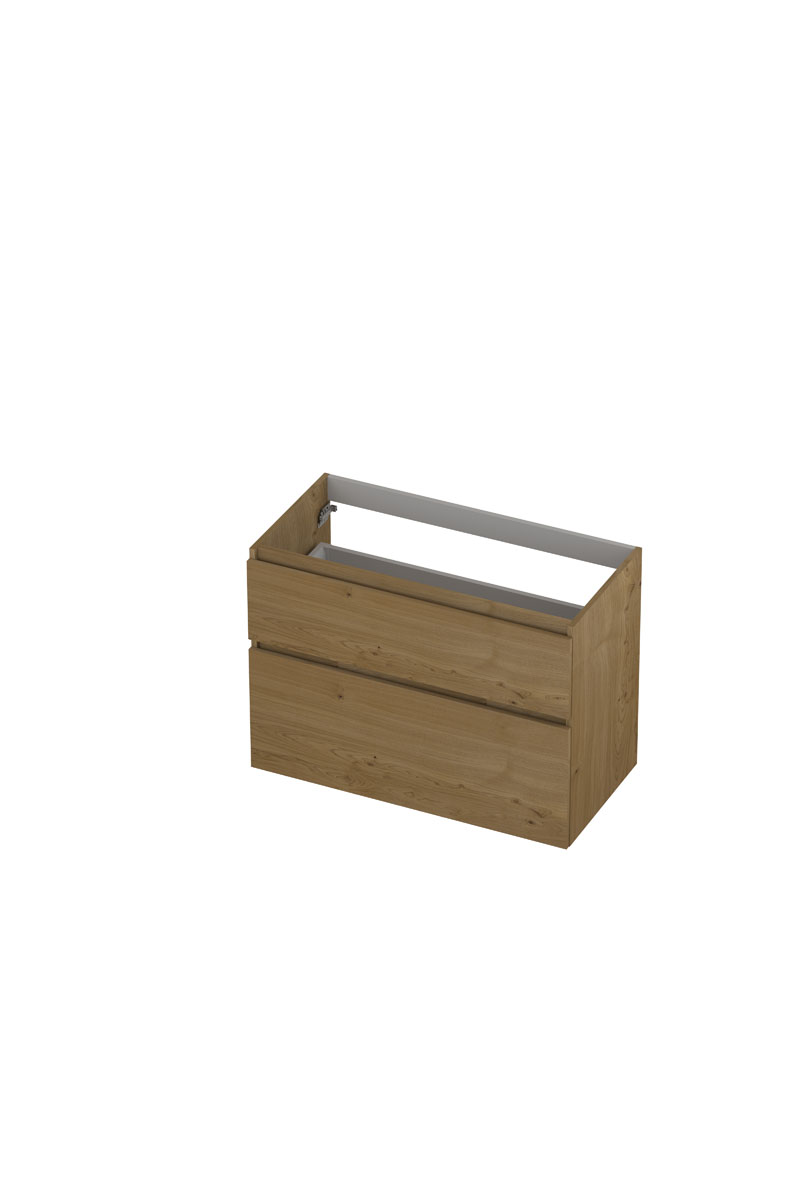INK onderk. 2 la GL fineer eik + m. houten keerlijst a-symm. H650xB900xD450 Natur / 1221830