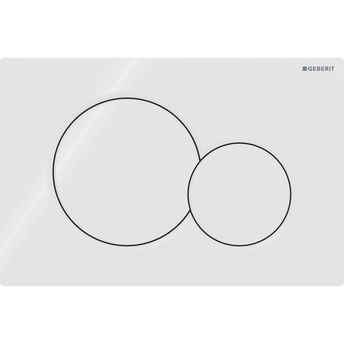 Geberit Sigma01 bedieningsplaat 2- toets round Alpien wit 115.770.11.5