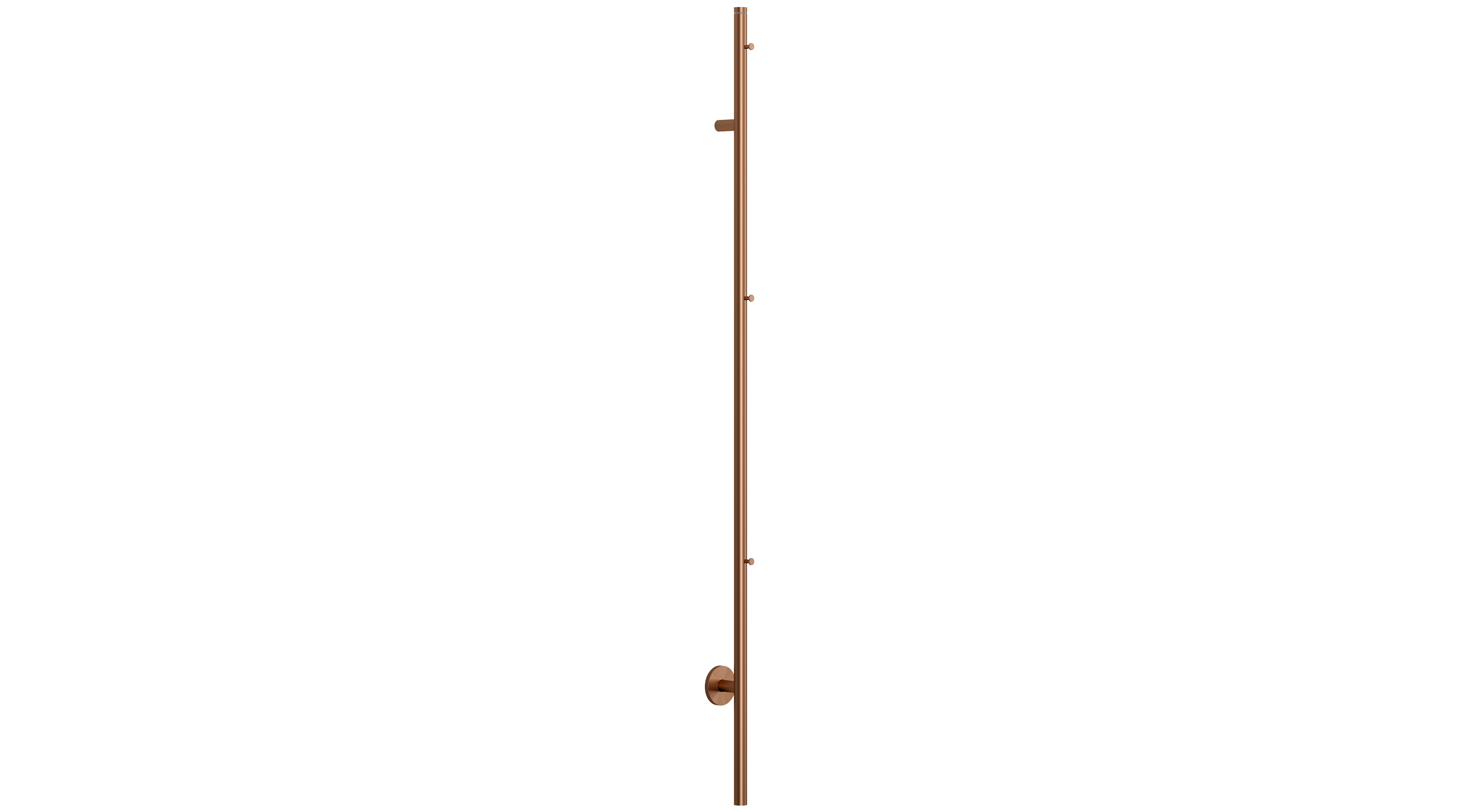 Luca Heat LH12 elektrische handdoekwarmer incl. timer bediening en led ring 170cm LH12BC Geborsteld koper PVD