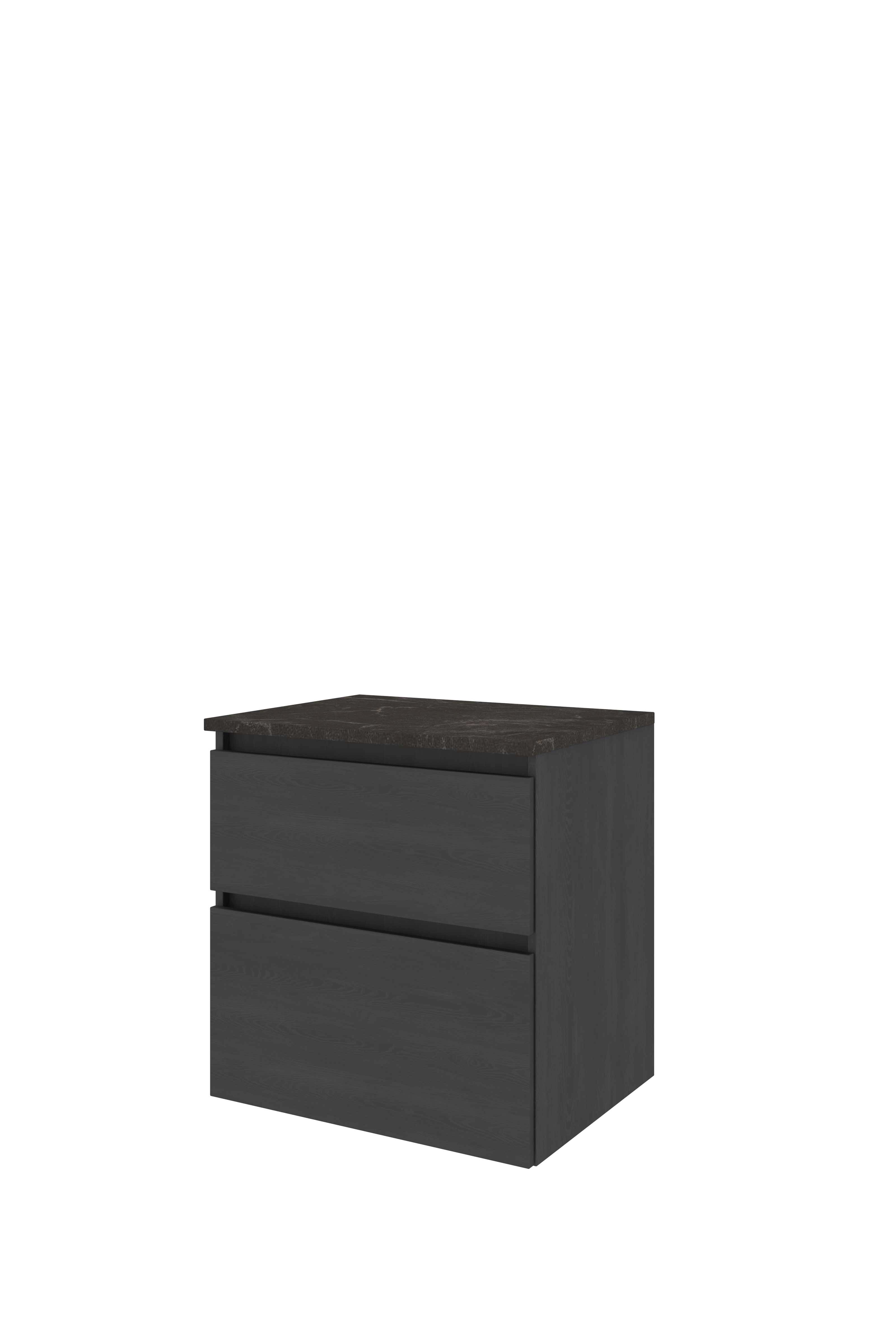 Proline Set Top afdekplaat hardsteen en onderkast a-sym. DBSC60BO Black oak/Blue stone 600x460x620
