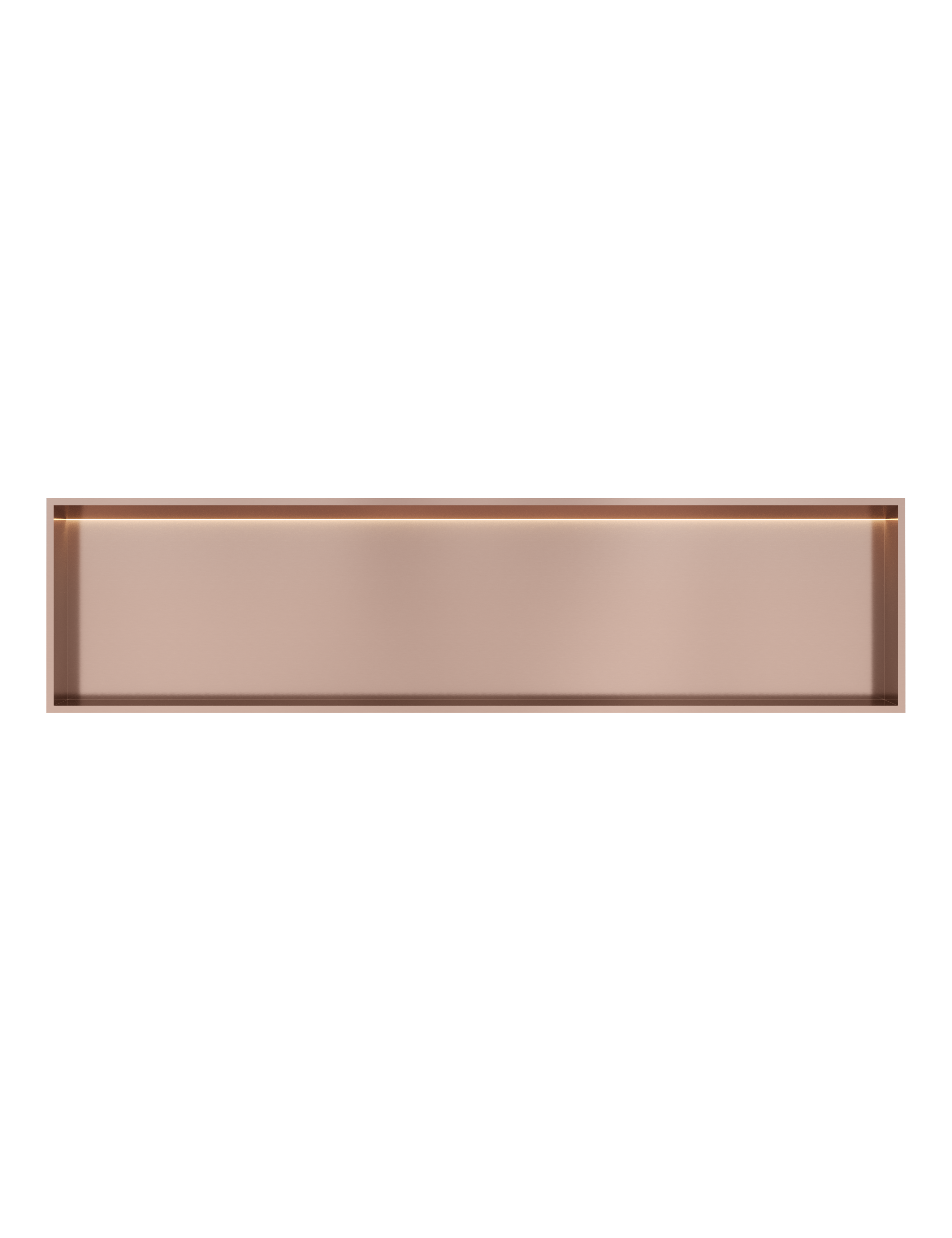 Hotbath More inbouwbox of inbouwnis 30x120x10cm with LED IP44 BOX120LBCP Geborsteld koper PVD