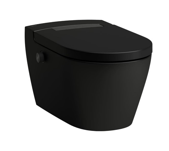 Laufen Cleanet Auria Plus Douche-wc flush 2.0 rim. auto-open + verw. zitting + Wi-Fi UV fohn + verl. H8208417230001 mat zwart - Titanium mat zwart