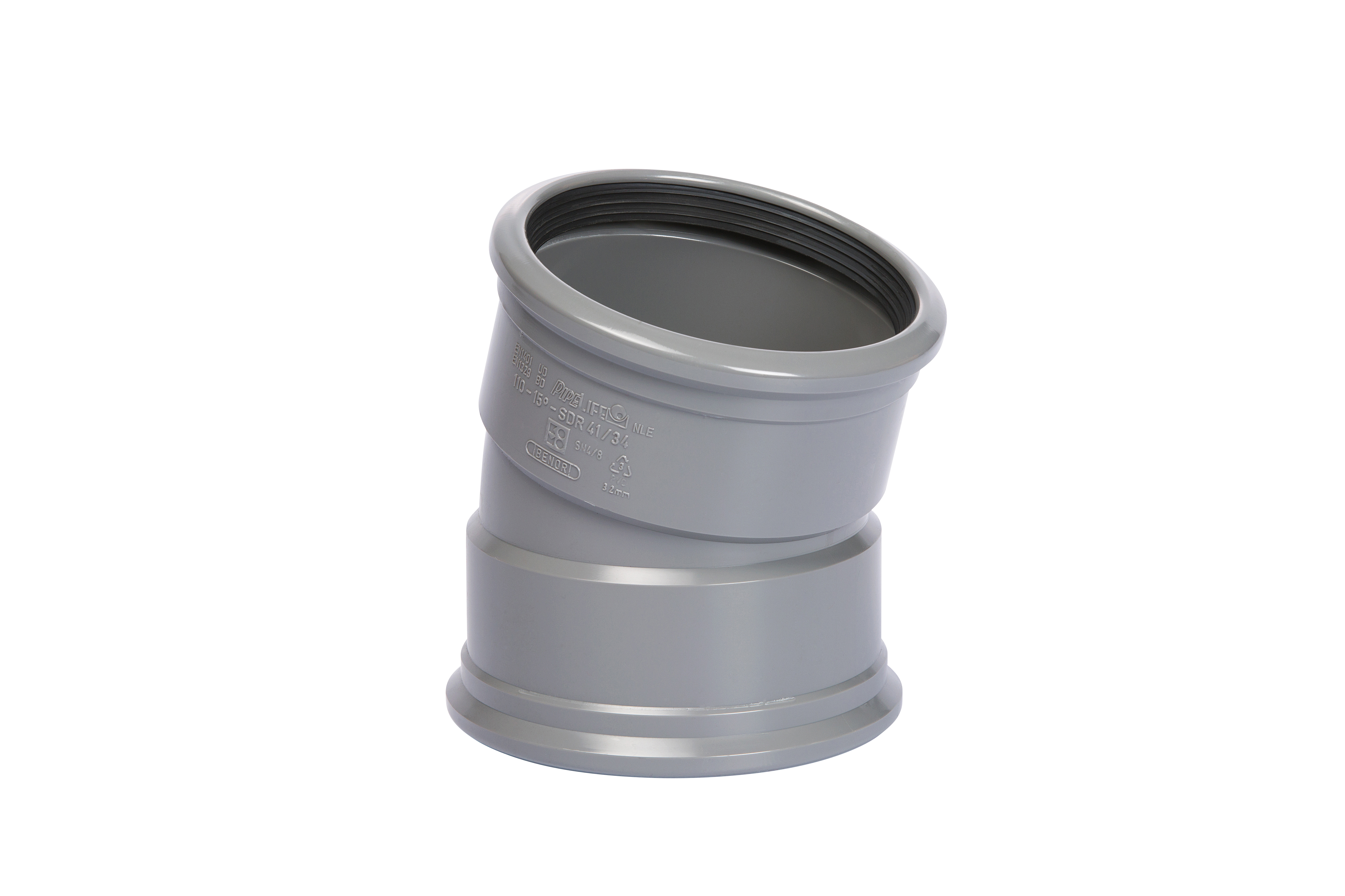 PVC manchet Bocht 110 15 graden mof/mof 1196900071