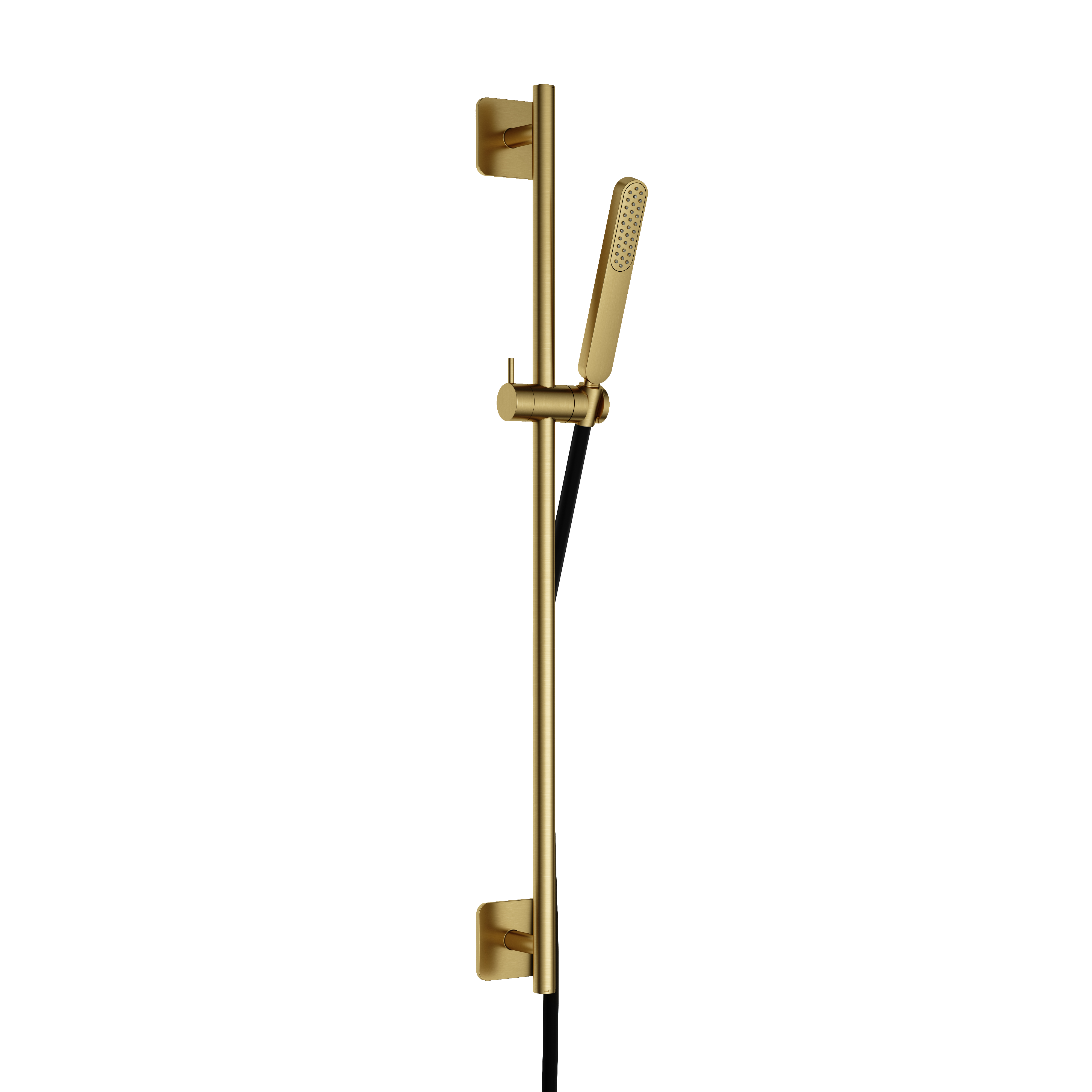 Hotbath Gal verstelbare glijst. 100 cm m. doucheslang 1.5 mtr en handd. GL309BBP Geborsteld Messing PVD
