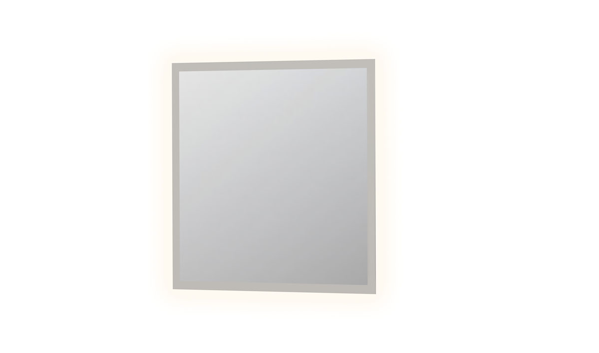 INK SP7 spiegel op alu kader met gematteerd LED verl. rondom en sensor schak. 8407820 Alu H800xB800xD30