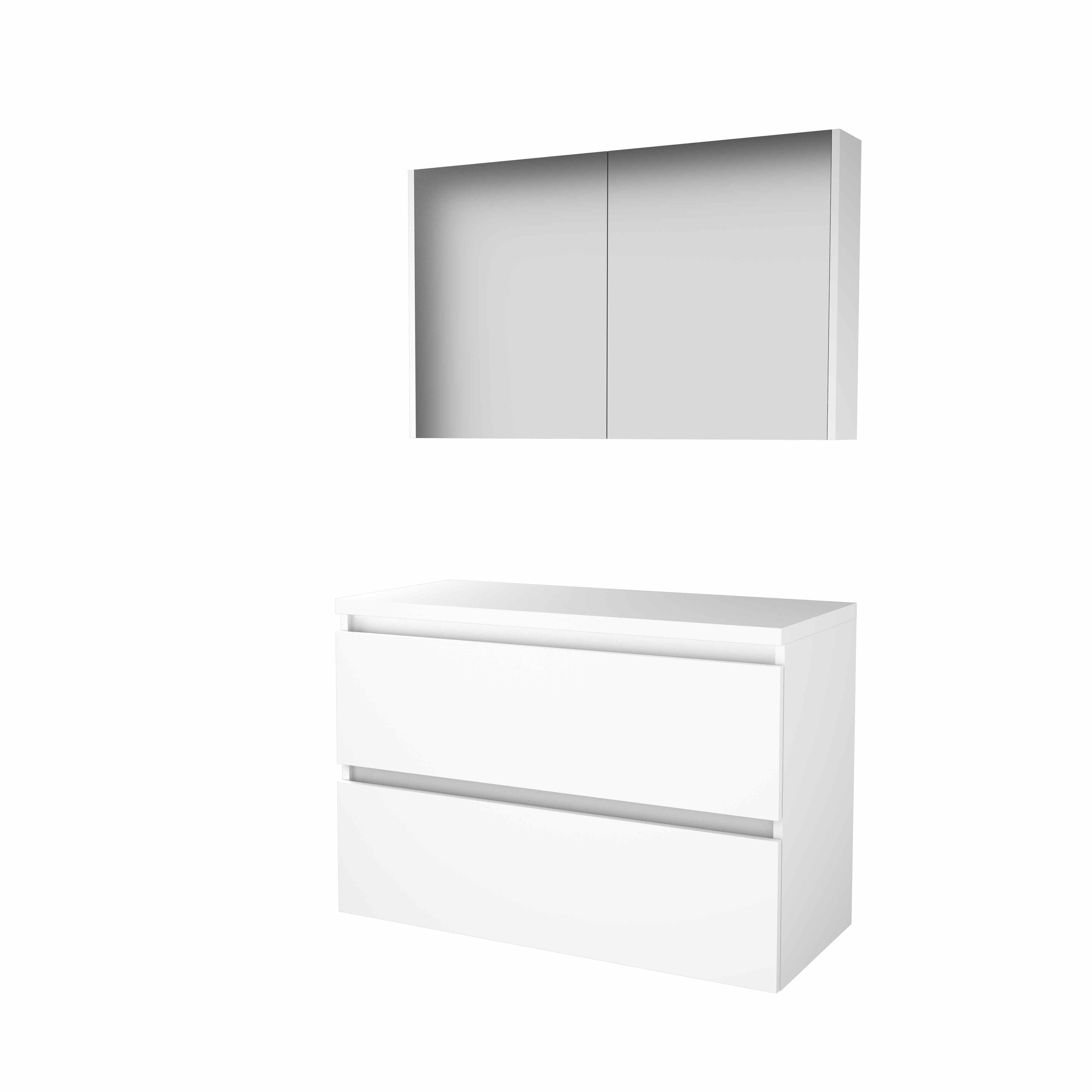 Basic Comfort 46 onderk. GL incl. 2 la + afdekplaat incl. sp.kast B1000xD460 Ice White / 1813519