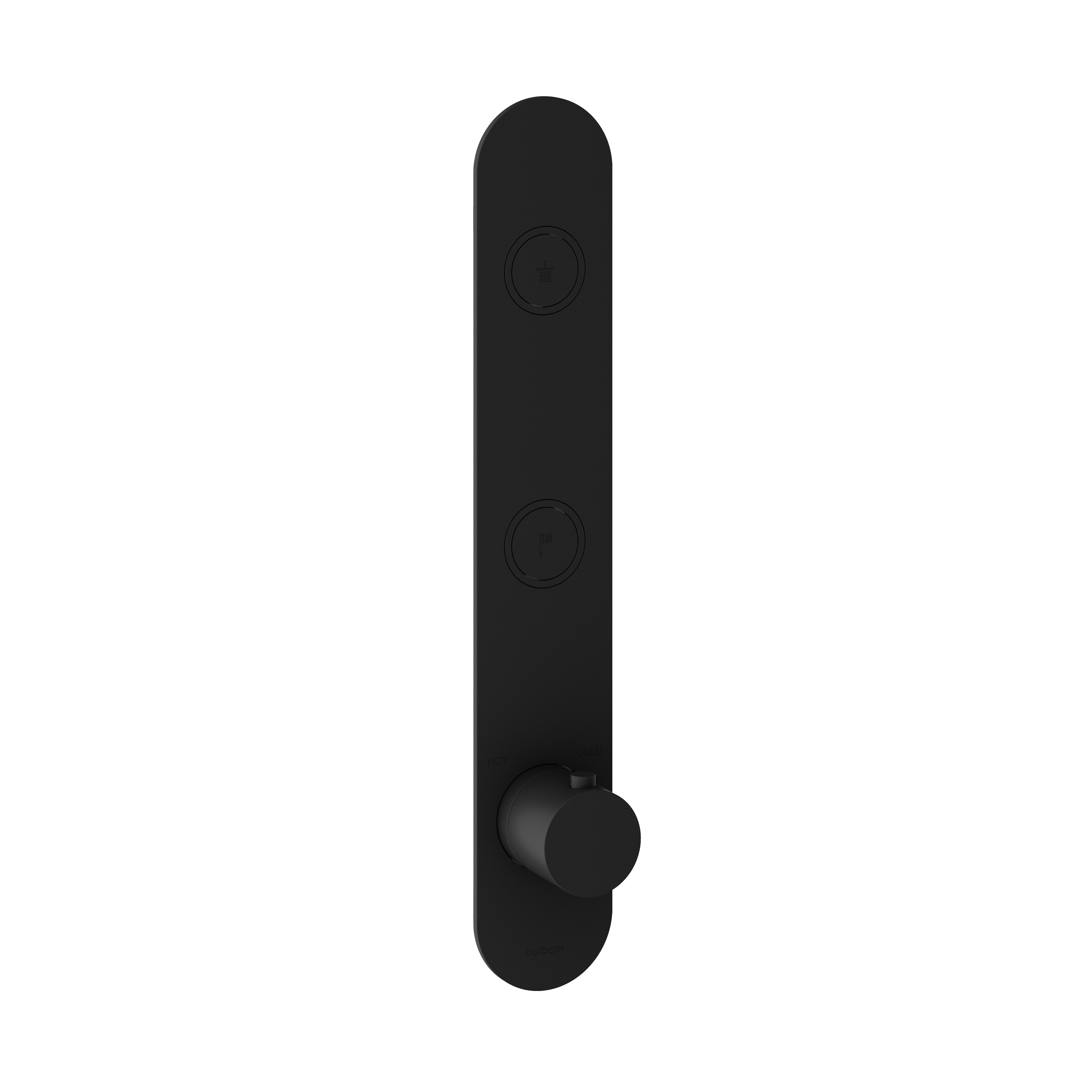 Hotbath Cobber afbouwdeel inbouwthermostaat met 2 push Buttons PB066EXTMBP Geborsteld zwart PVD