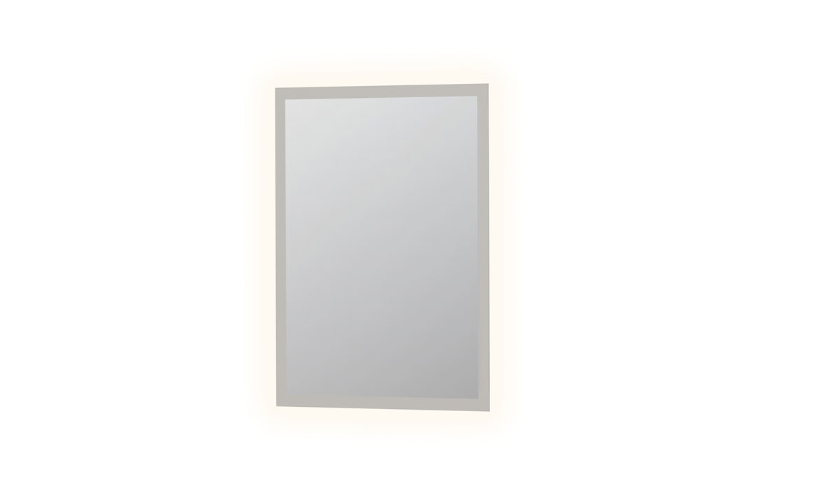 INK SP7 spiegel op alu kader met gematteerd LED verl. rondom en sensor schak. 8407800 Alu H800xB600xD30