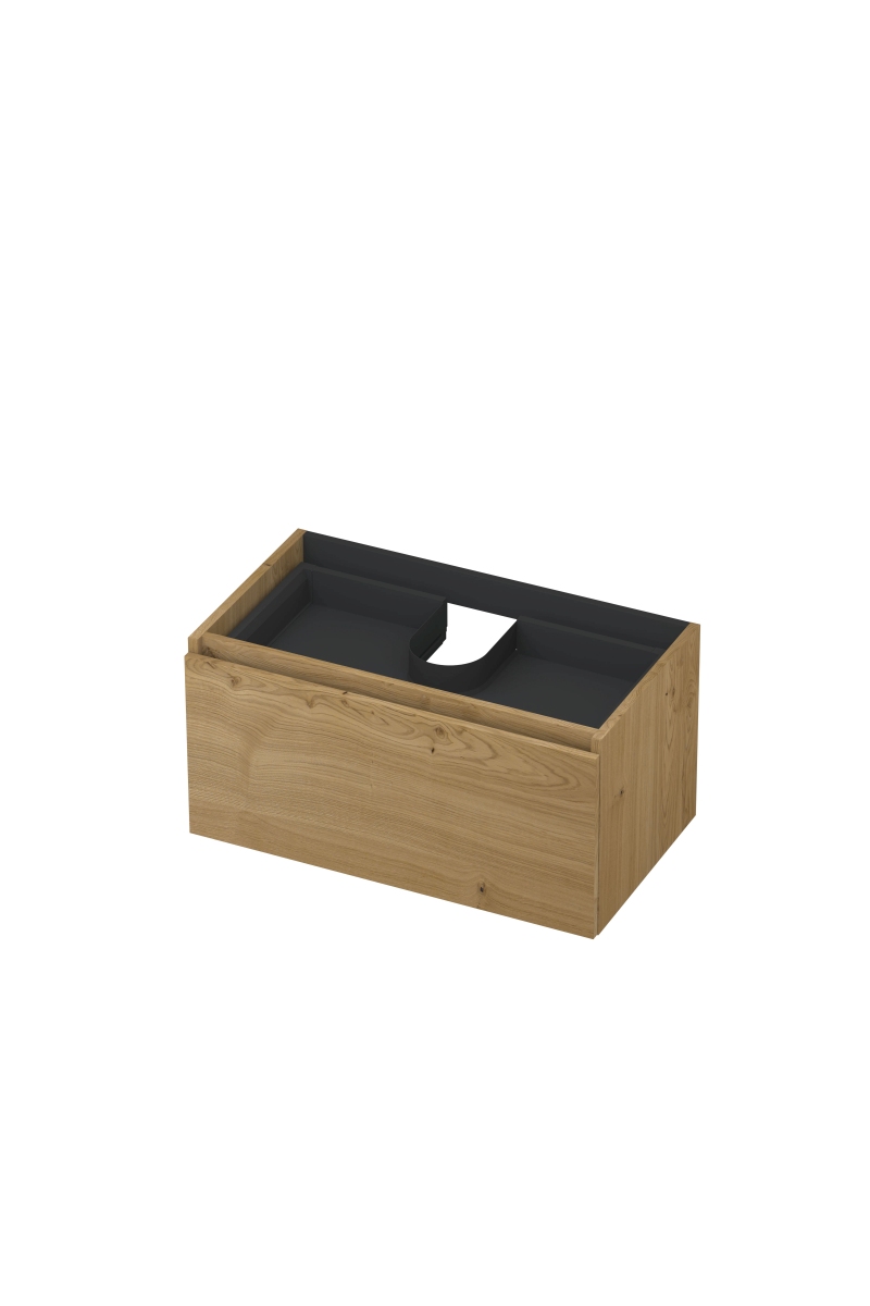 INK Fineer onderkast 1L m. binnenla gr.loos houten keerlijst fineer 1221320 Natur H400xB800xD450