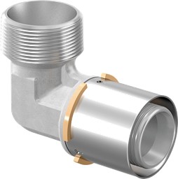 Uponor S-Press Plus persknie 90 graden buitendraad 40mm x 5/4  (1046909)