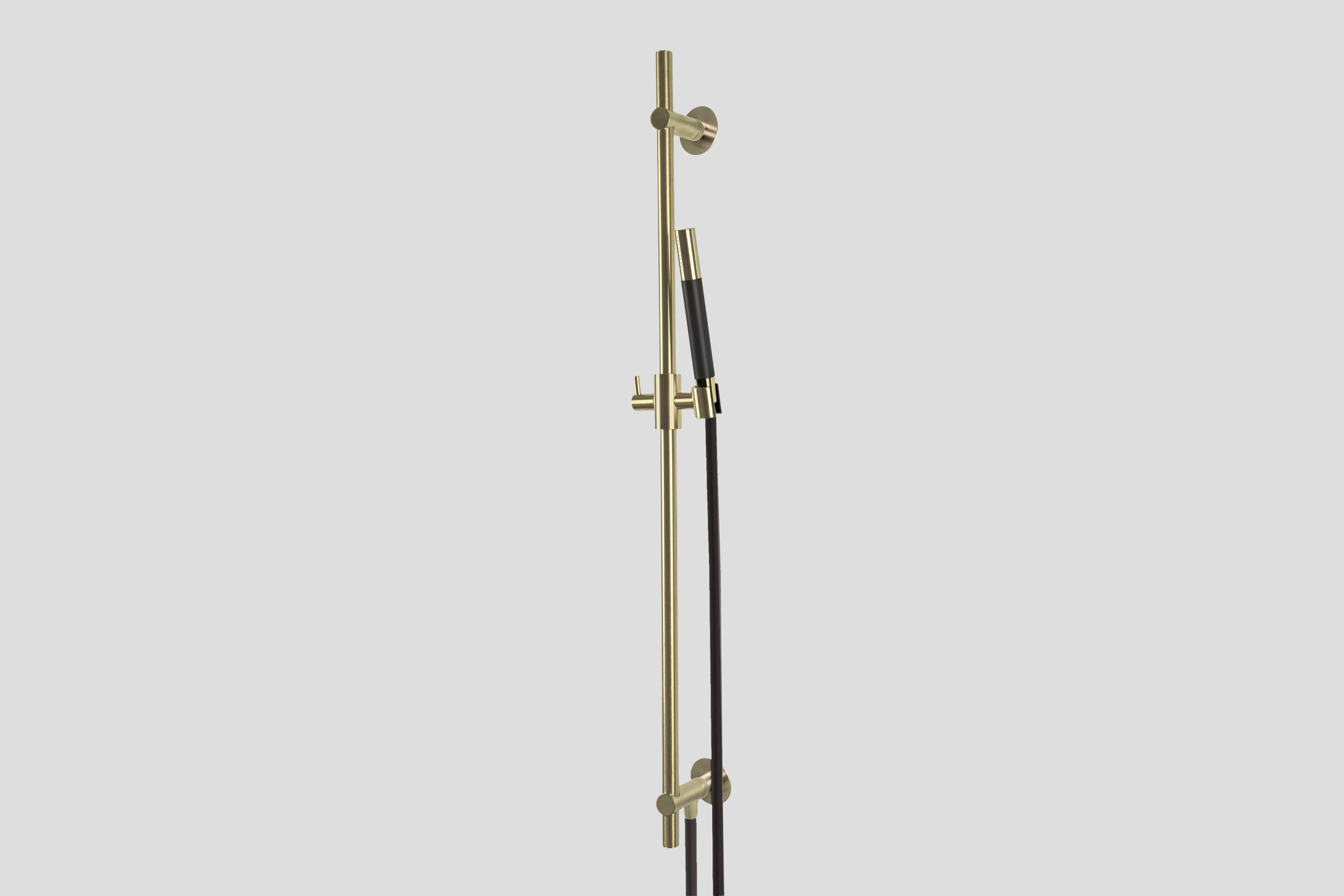 Lagoo Garda Glijstang messing m. ge┤ntegreerde wateruitlaat en handdouche staaf G5220PG Brushed Champagne PVD
