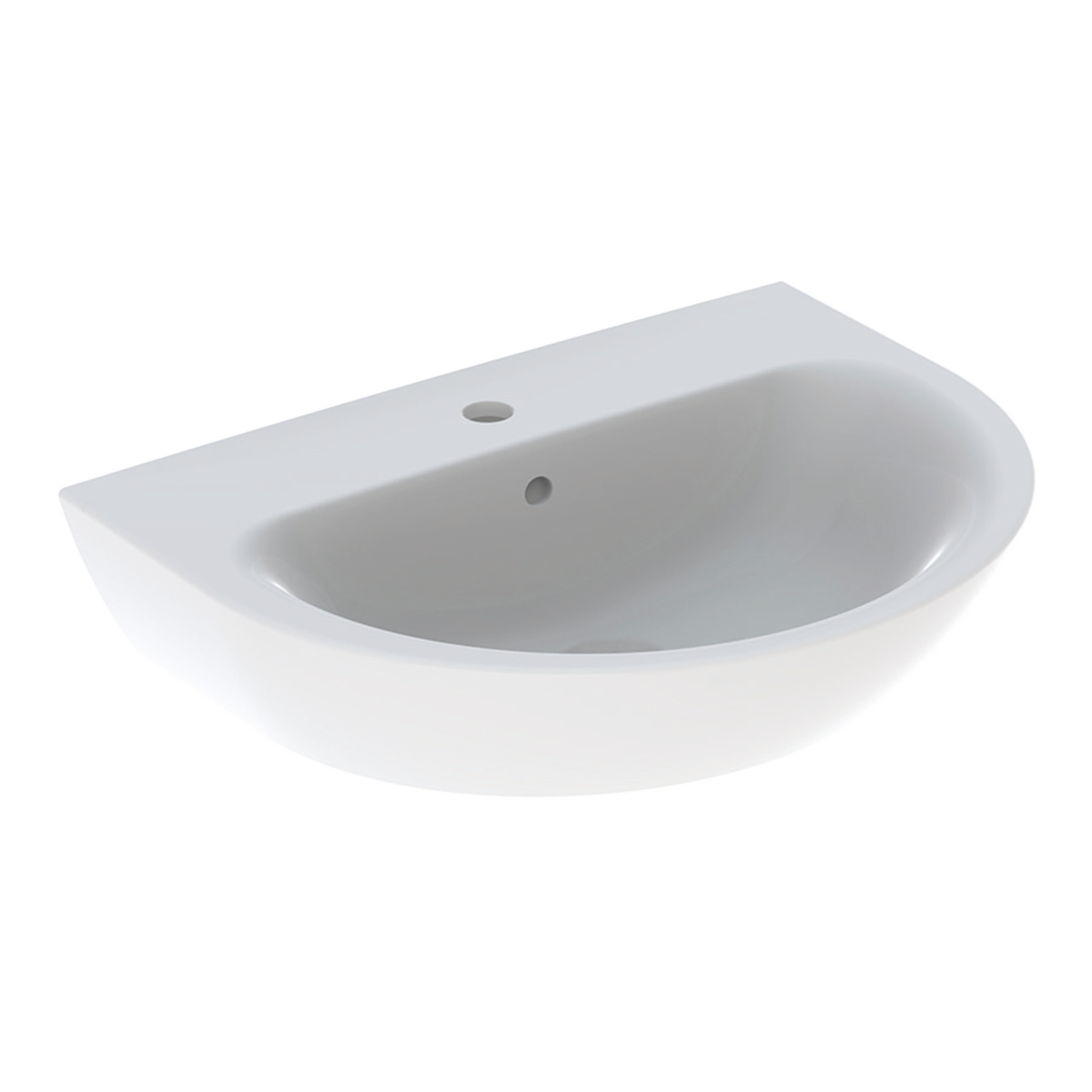 Geberit Renova wastafel 65x50cm m.krgt. m.overl. 500.372.01.1 Wit