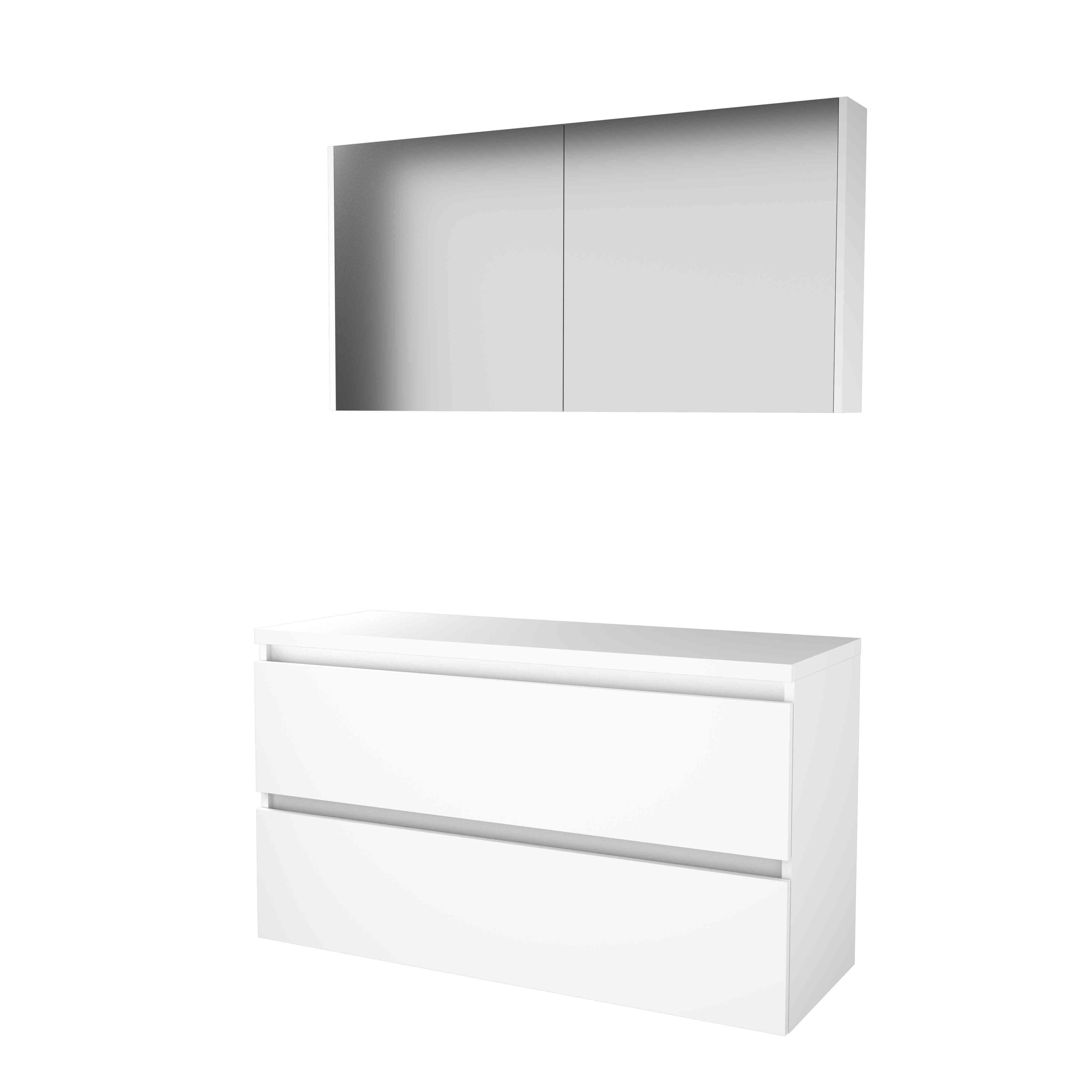 Basic Comfort 46 onderk. GL incl. 2 la + afdekplaat incl. sp.kast B1200xD460 Ice White / 1813522