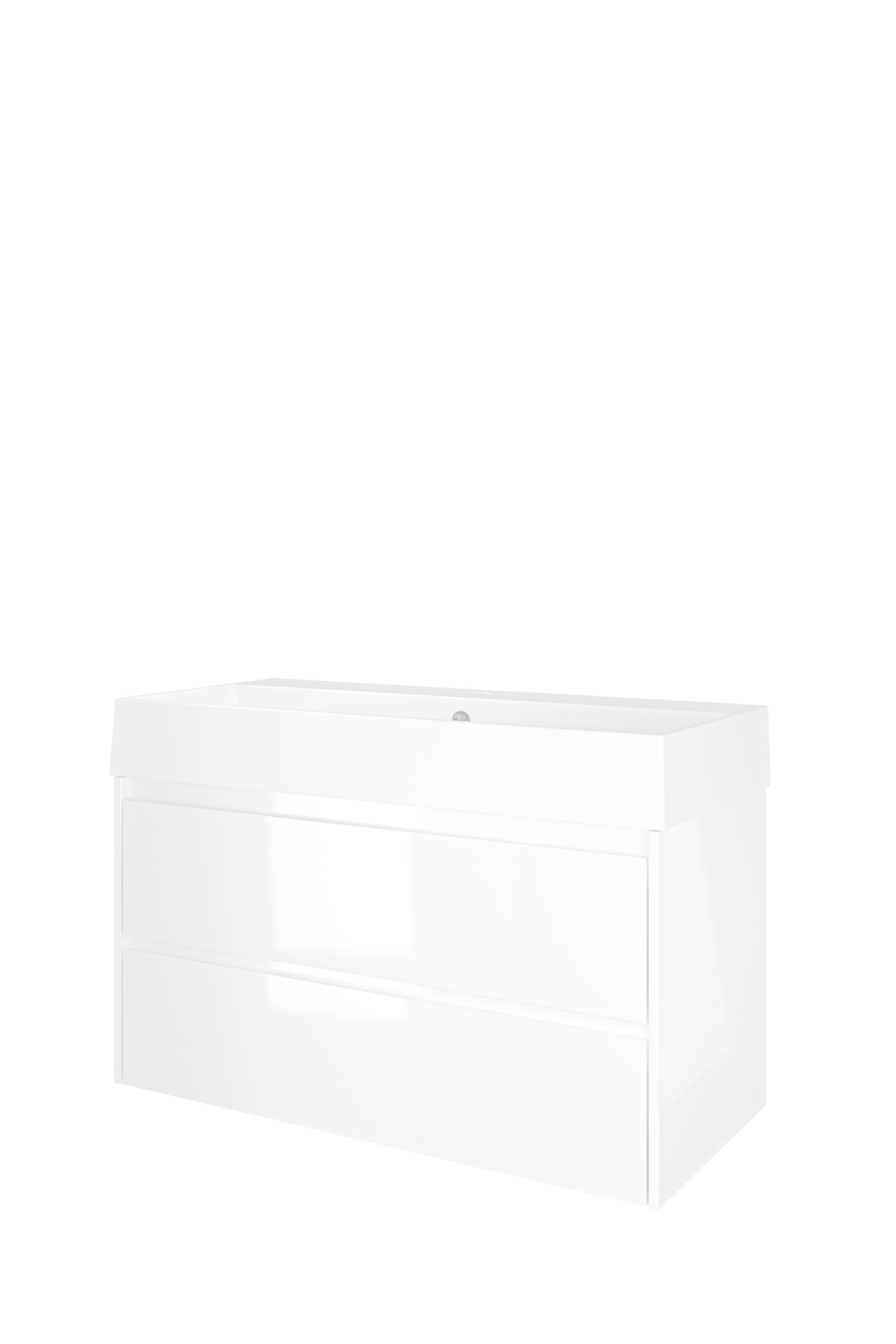 Proline set porselein Loft wast. met 1 krgt. en onderk. sym. 1815454 Glans wit/Glans wit H620xB1000xD460
