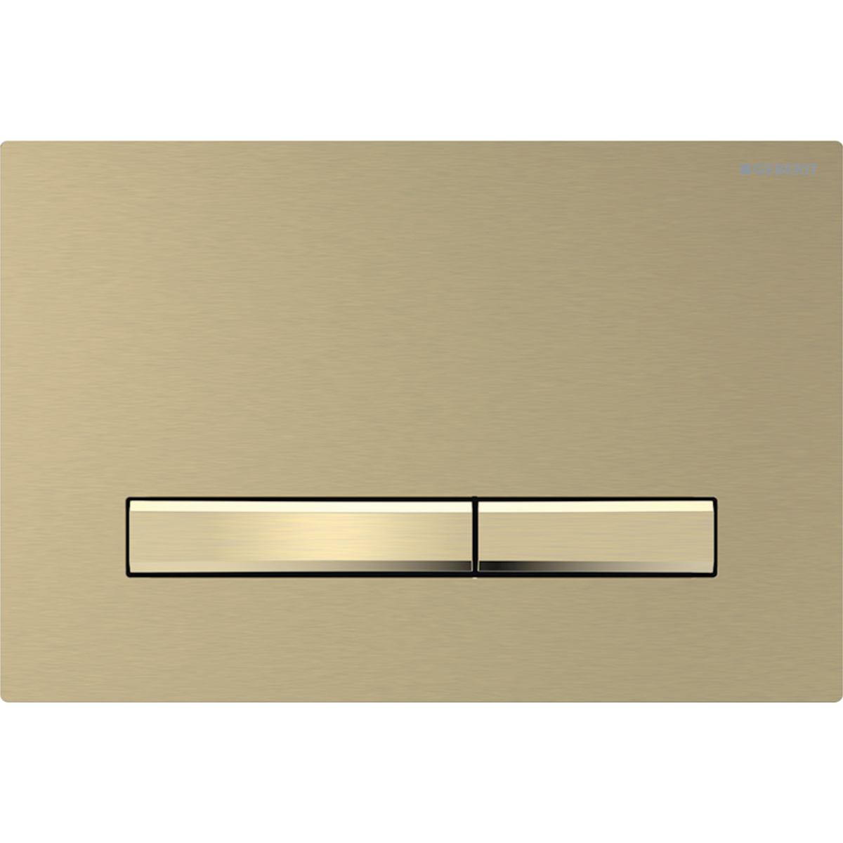 Geberit Sigma50 bedieningsplaat 2- toets square messing geborsteld easy-to-clean 115.672.QF.2