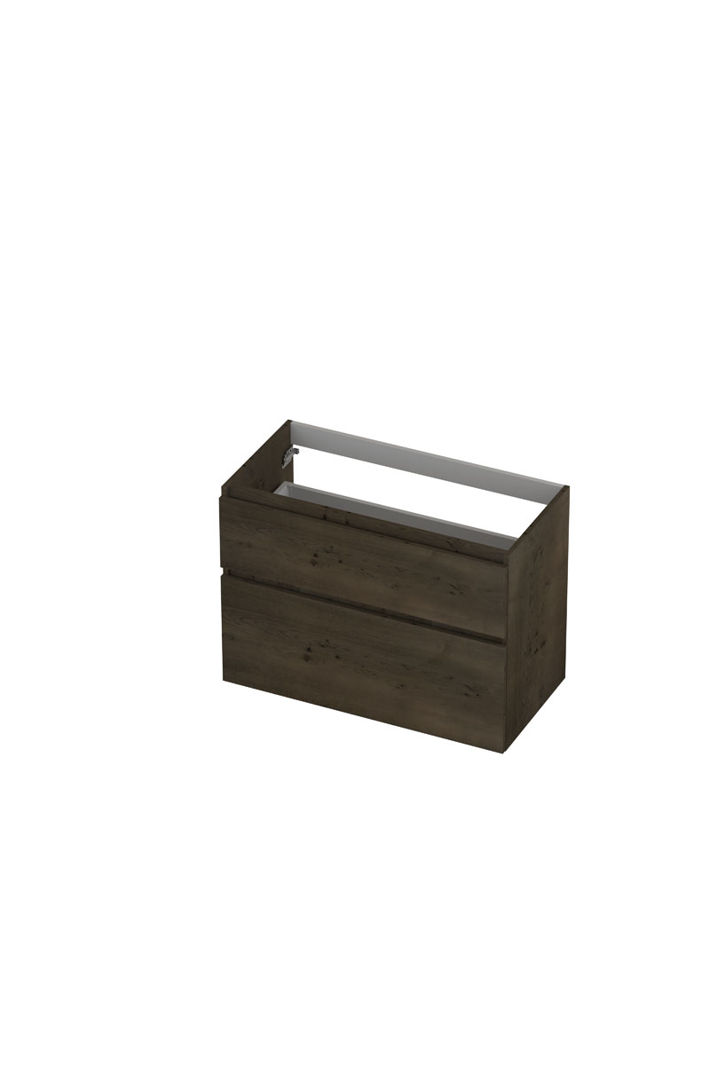 INK onderk. 2 la GL fineer eik + m. houten keerlijst a-symm. H650xB900xD450 Charcoal / 1221833
