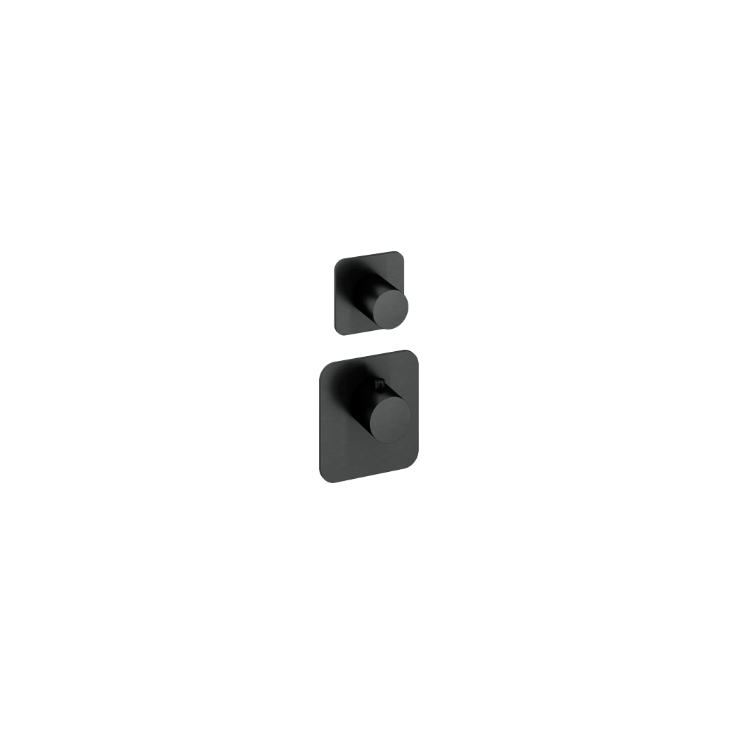 Hotbath Gal Highflow therm. m. 1 stopkr. GLF011EXTBGP Geborsteld Gunmetal PVD