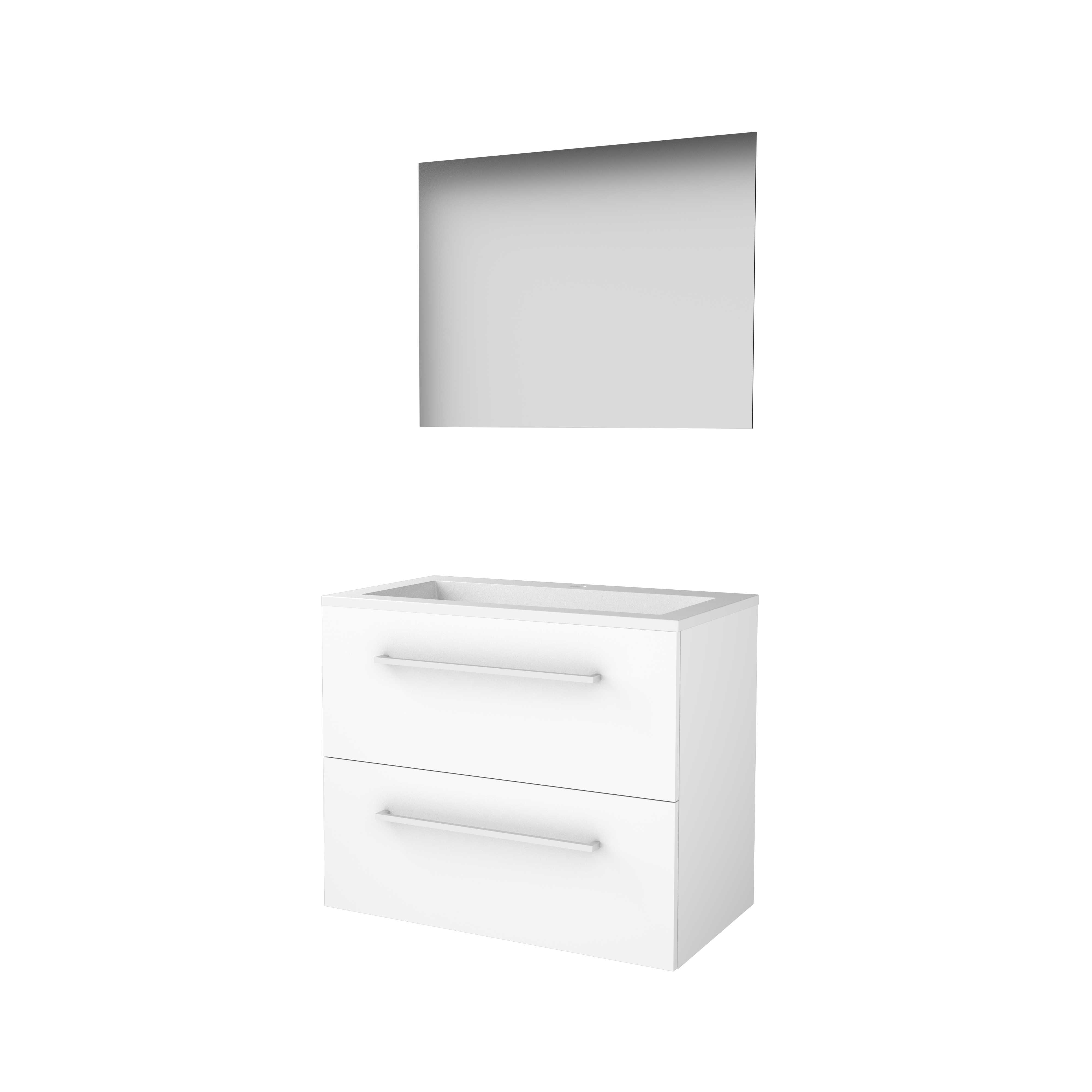 Basic Ultimate 46 onderk. m. gr. incl. 2 la + Acryl wast. incl. 1 krgt. incl. spg. m. LED ind. o+b B800xD460 Ice White / 1813957