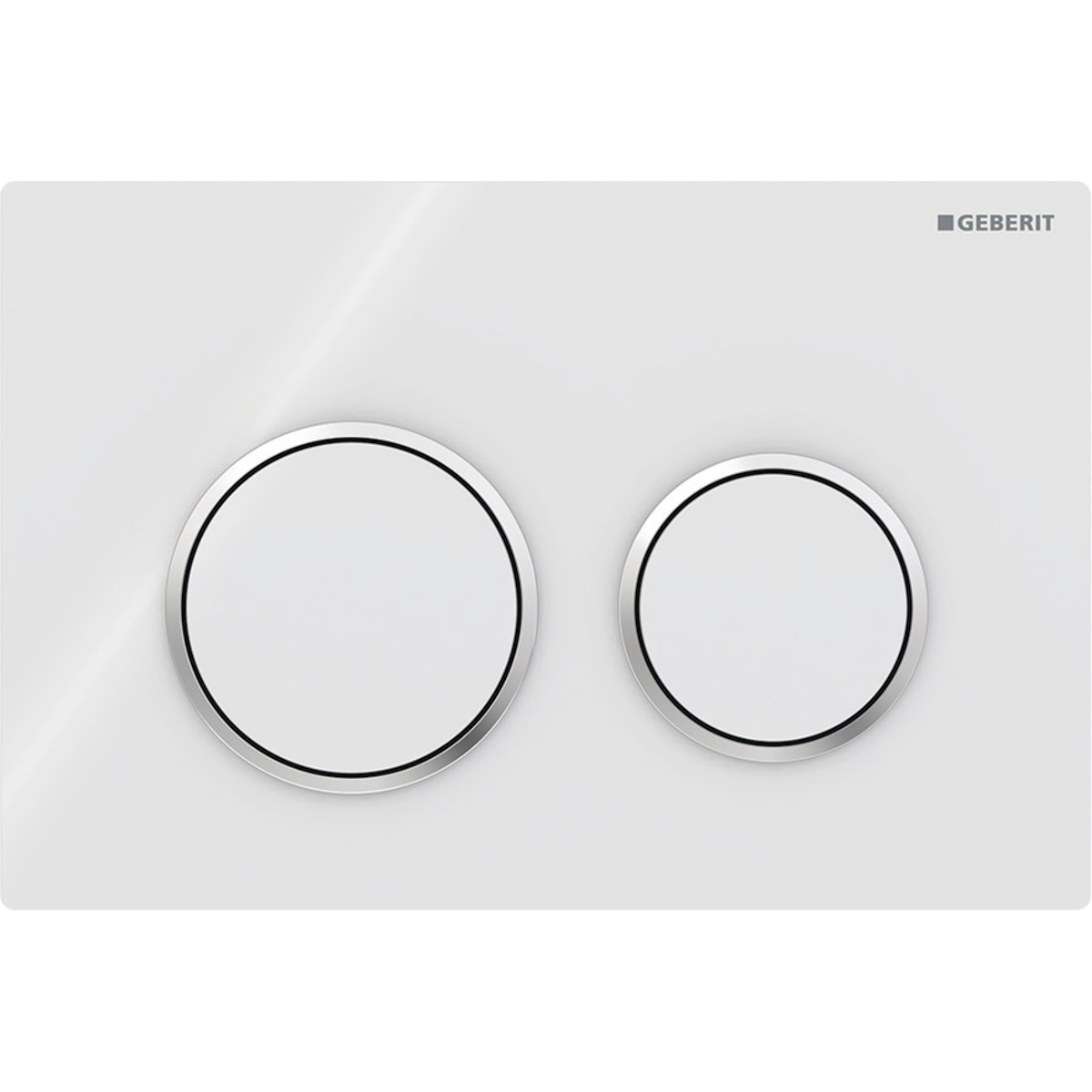 Geberit Omega20 bedieningsplaat 2- toets round wit - chroom - wit 115.085.KJ.1