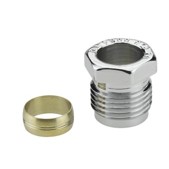 Danfoss knelset kort model 013G4195 1/2x15mm verchroomd