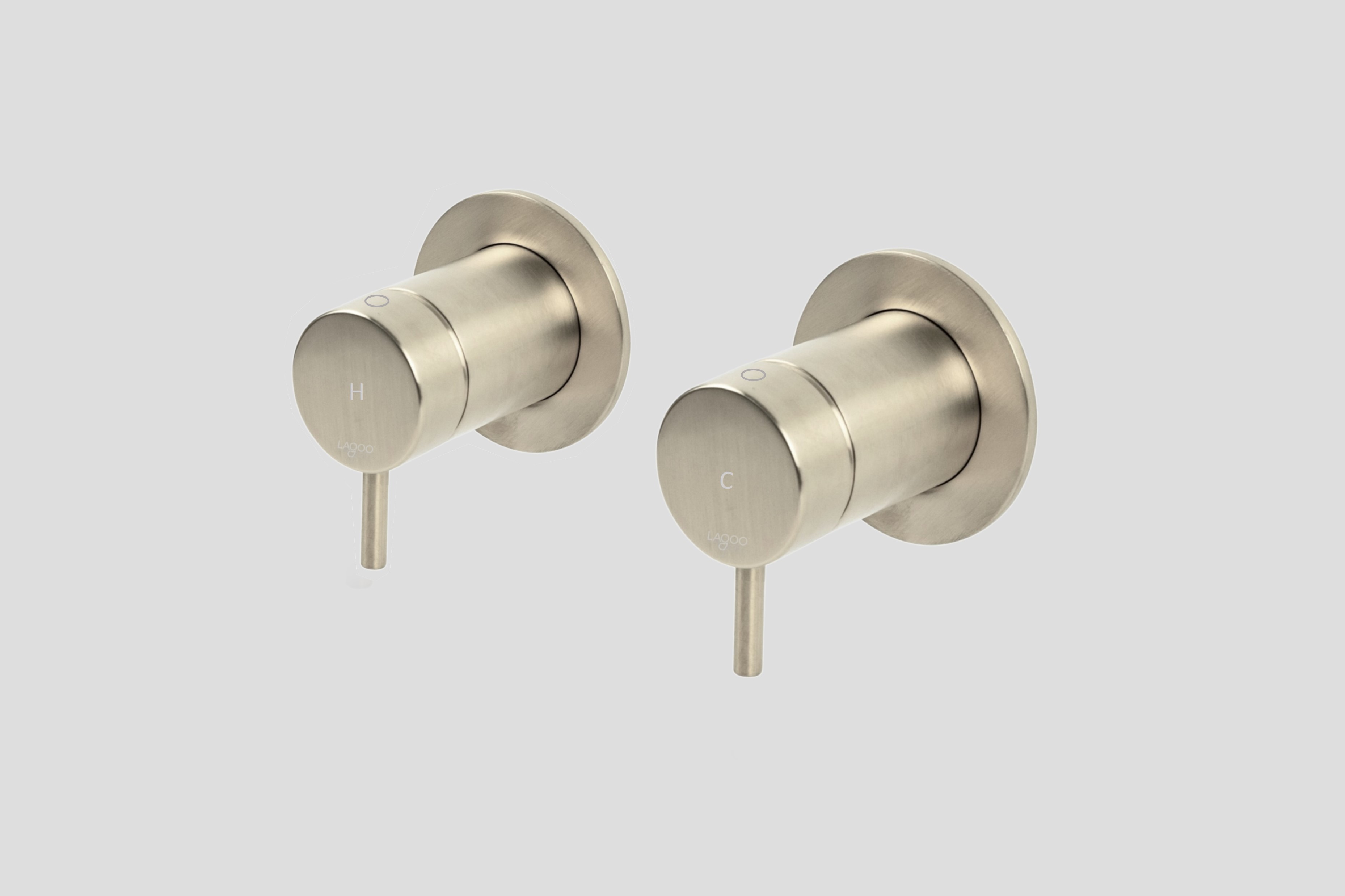 Lagoo Garda inbouw stopkraan hot afb.deel G2224BN Brushed Nickel