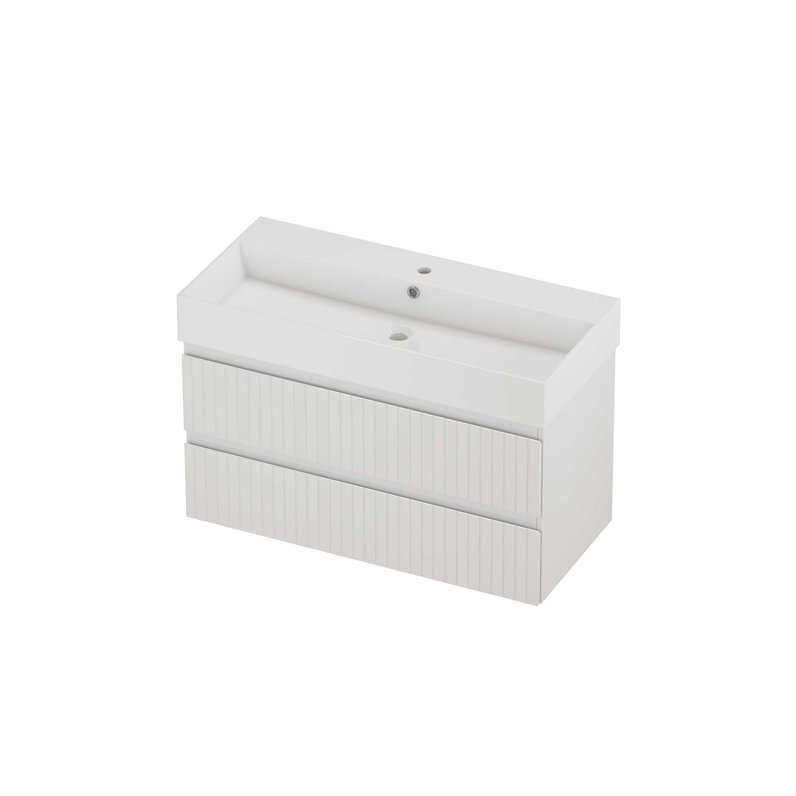 Proline Set porselein Loft wast. met 1 krgt. en onderkast sym. gefr. ZGWD1001GW Glans wit/Glans wit 1000x460x650