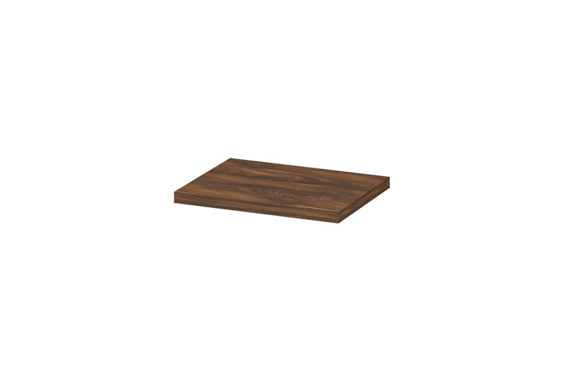 INK Topdeck Afdekplaat t.b.v. onderkast hout decor 35mm dik 1258202 Noten H35xB600xD450