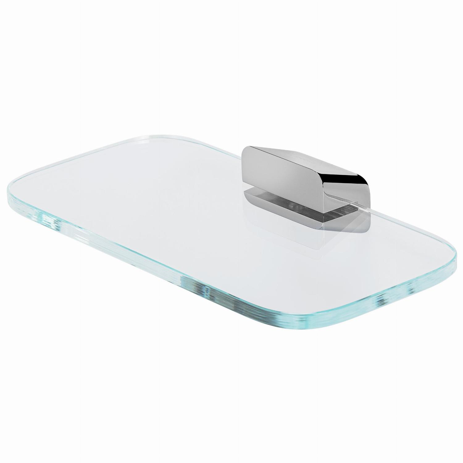 Geesa Shift planchet / zeephouder chr. met transparant glas 919903-02