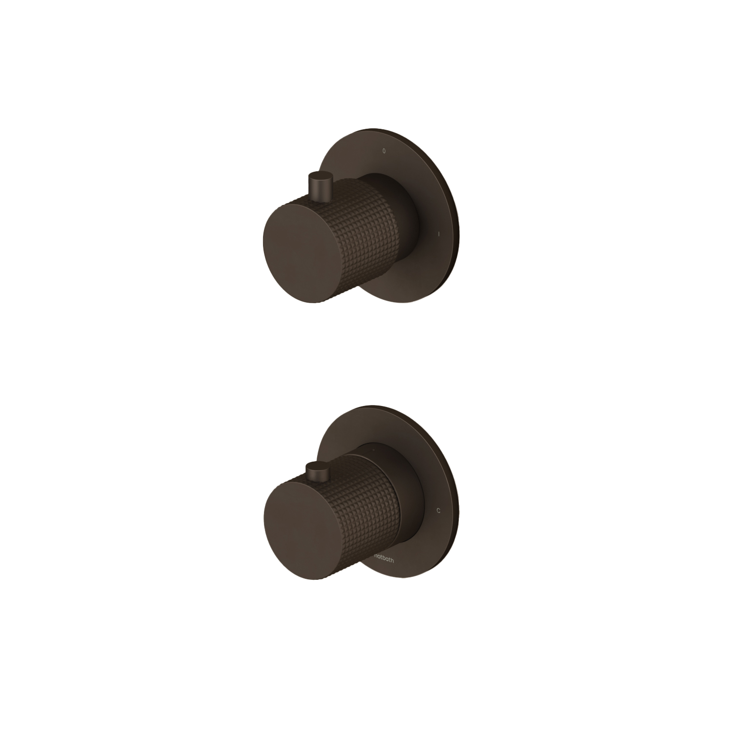 Hotbath GUY afbouwdeel inbouw thermostaat met 2-weg stop-omstel GY7009DEXTTB Tuscan bronze