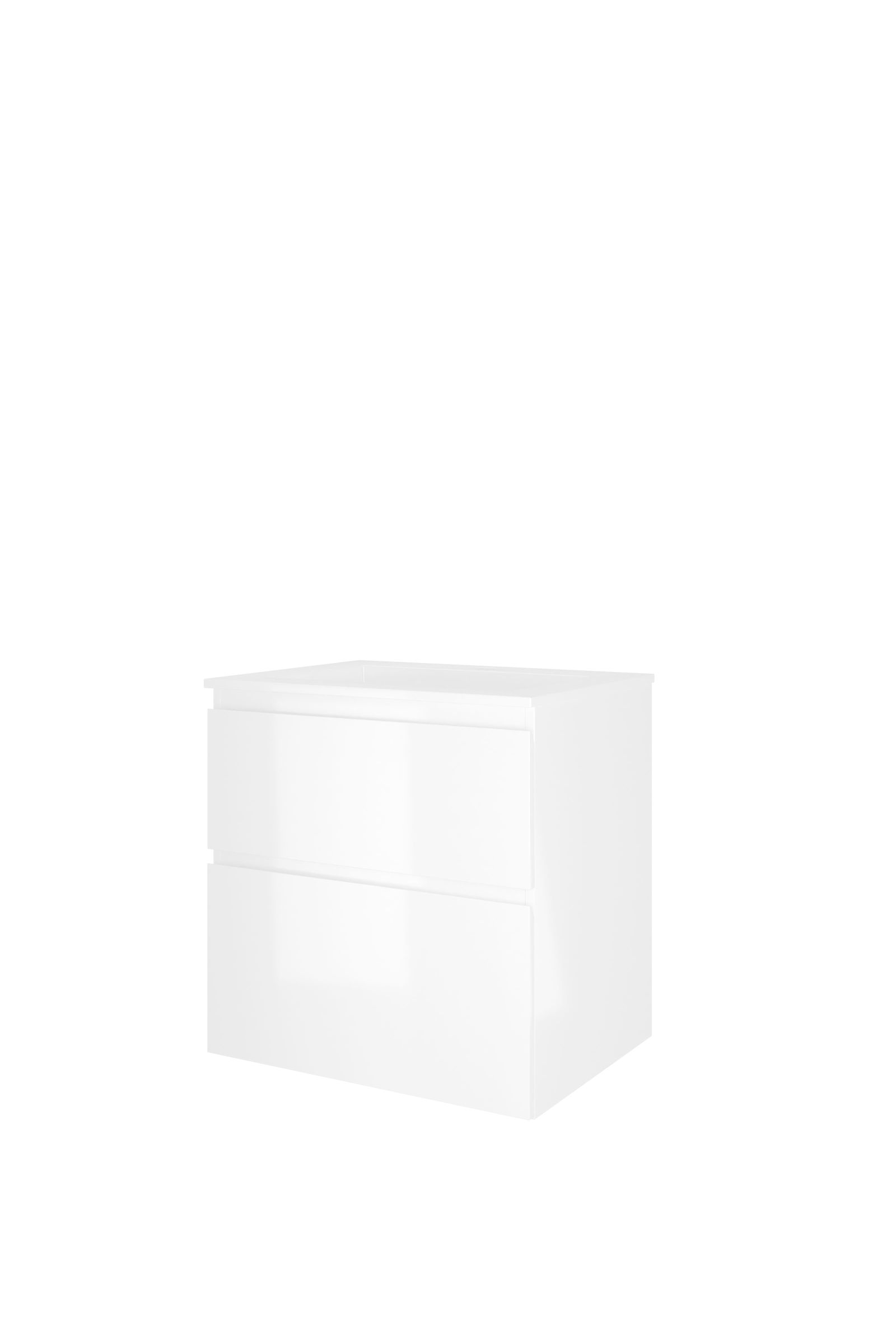 Proline set polystone Elegant wast. met 1 krgt. en onderk. a-sym. AGWC601GW Glans wit/Glans wit H620xB600xD460