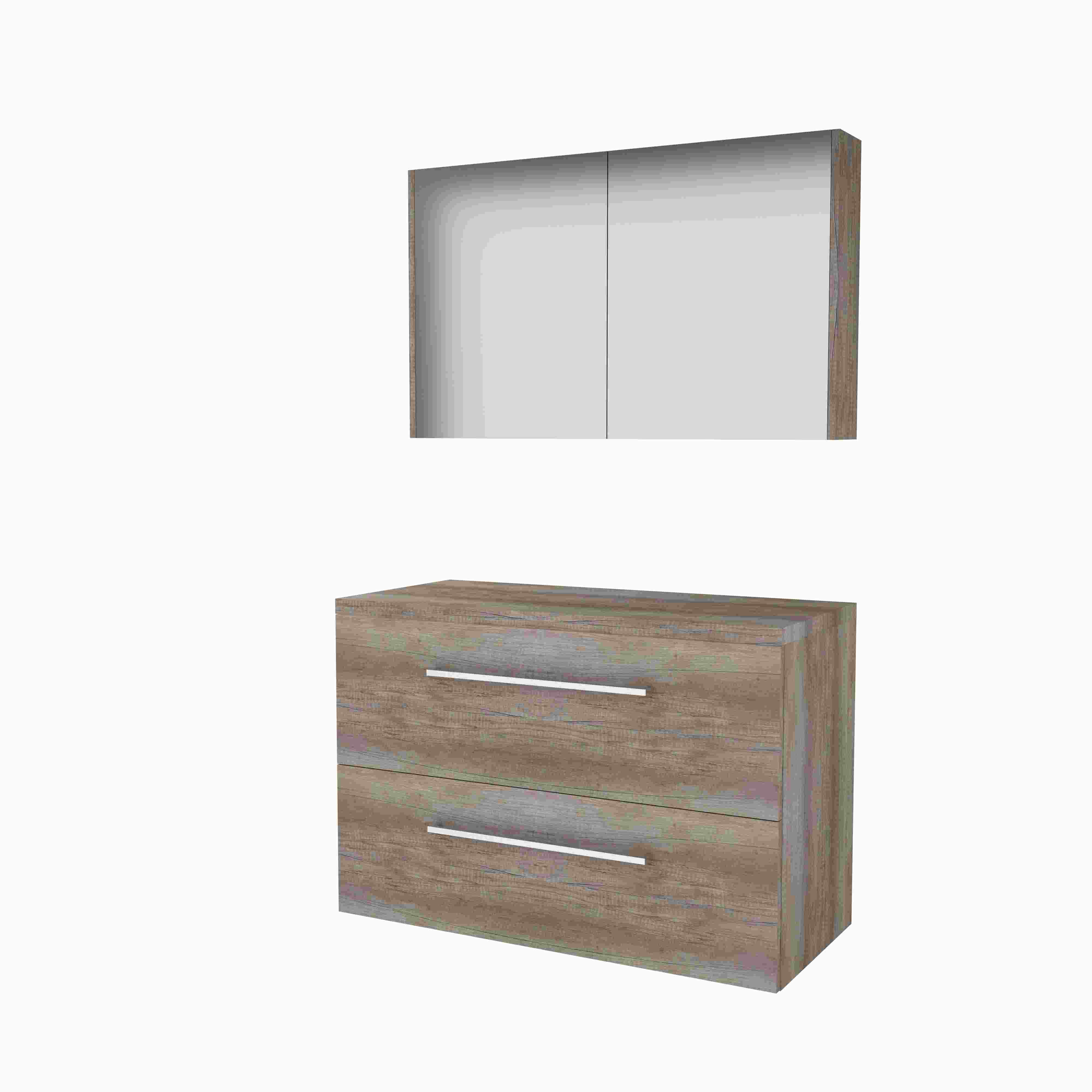 Basic Comfort 46 onderk. m. gr. incl. 2 la + afdekplaat incl. sp.kast B1000xD460 Scotch Oak / 1813647