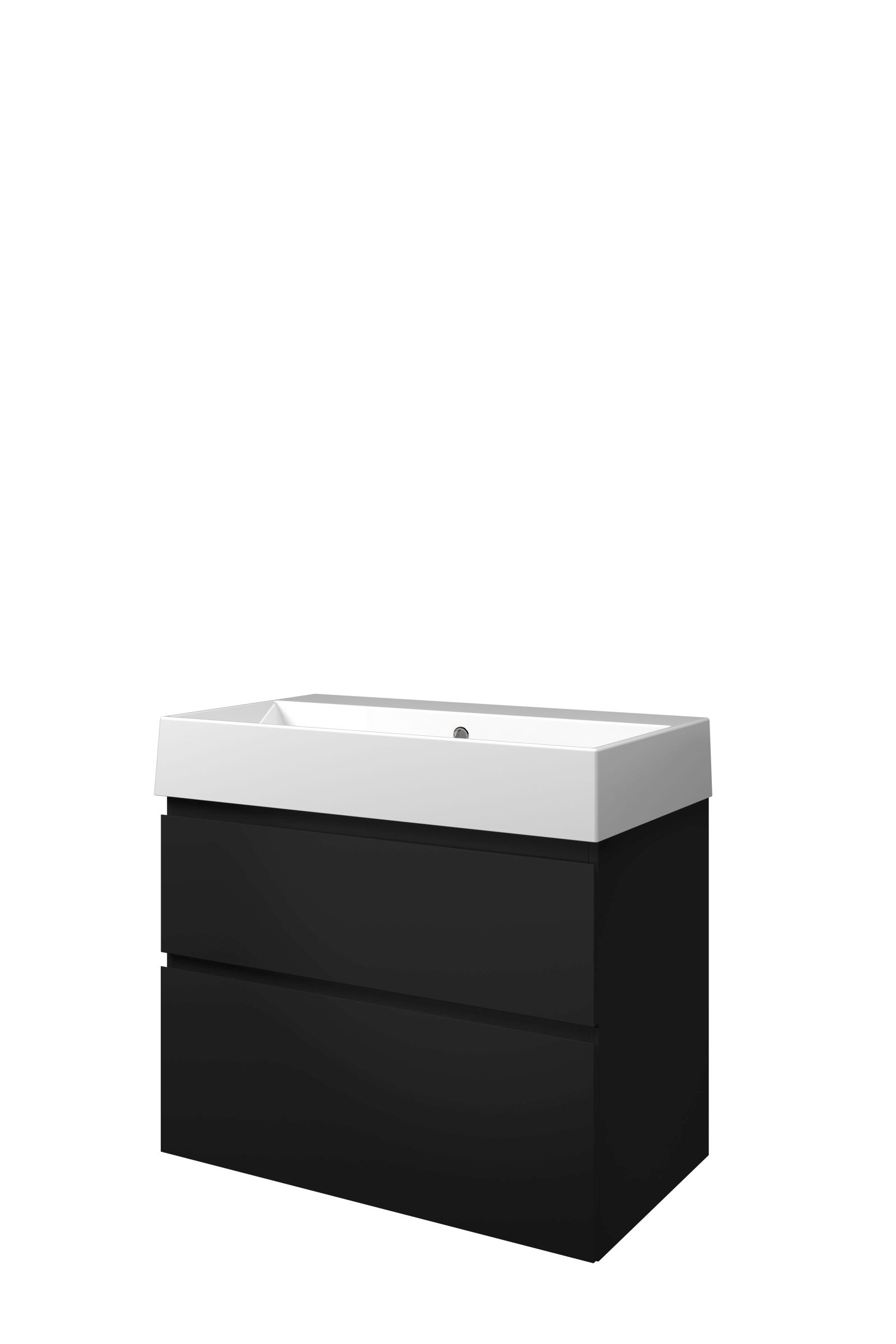 Proline set porselein Loft wast. z. krgt. en onderk. a-sym. 1815526 Mat zwart/Glans wit H700xB800xD460