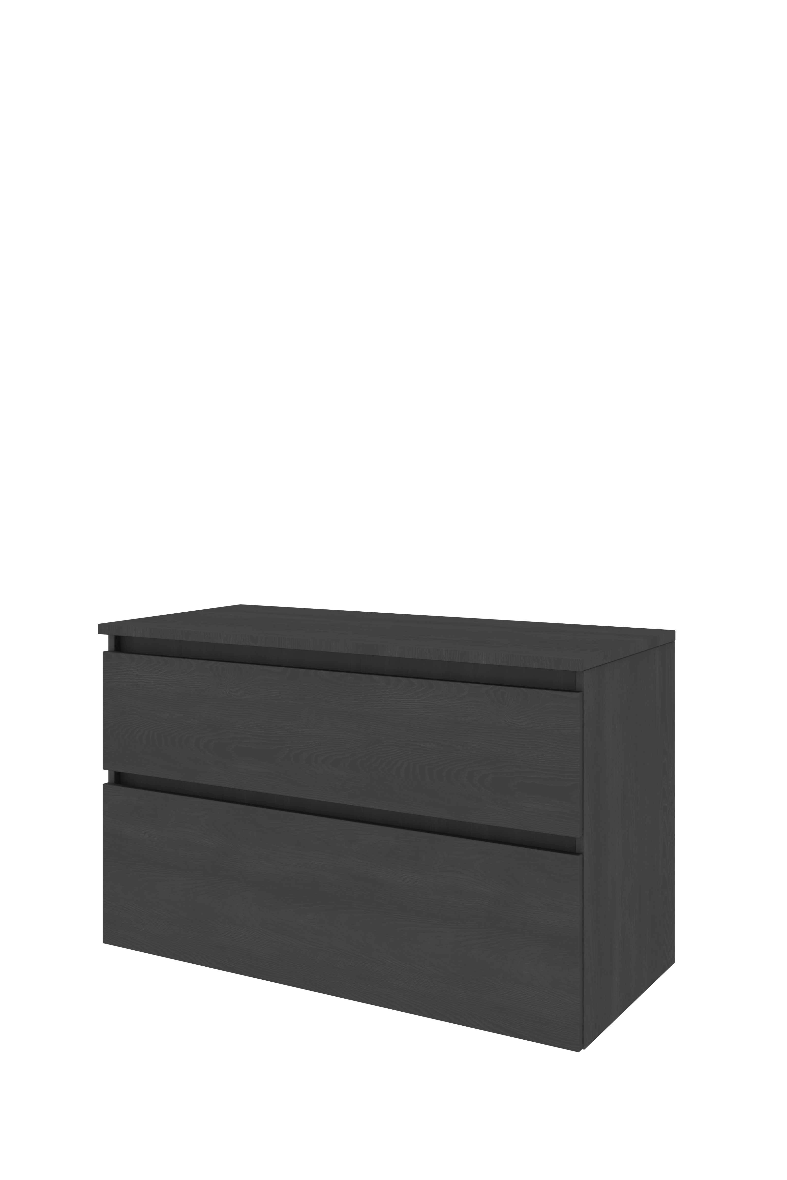 Proline Set Top afdekplaat en onderkast a-sym. DBOC100 Black oak 1000x460x632