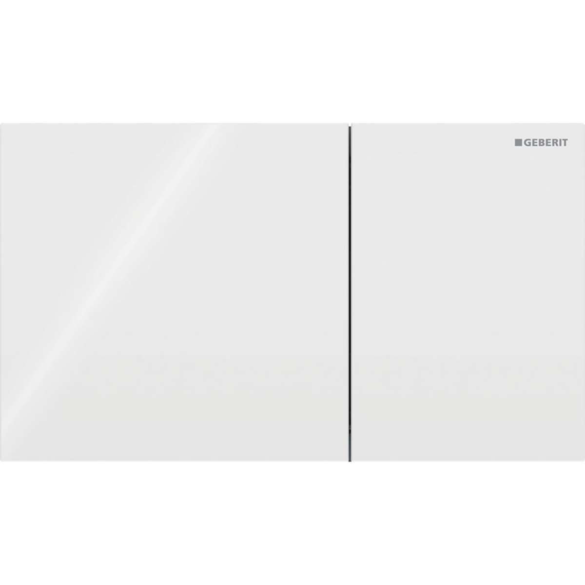 Geberit Sigma70 bedieningsplaat 2- toets square glas wit 115.622.SI.1