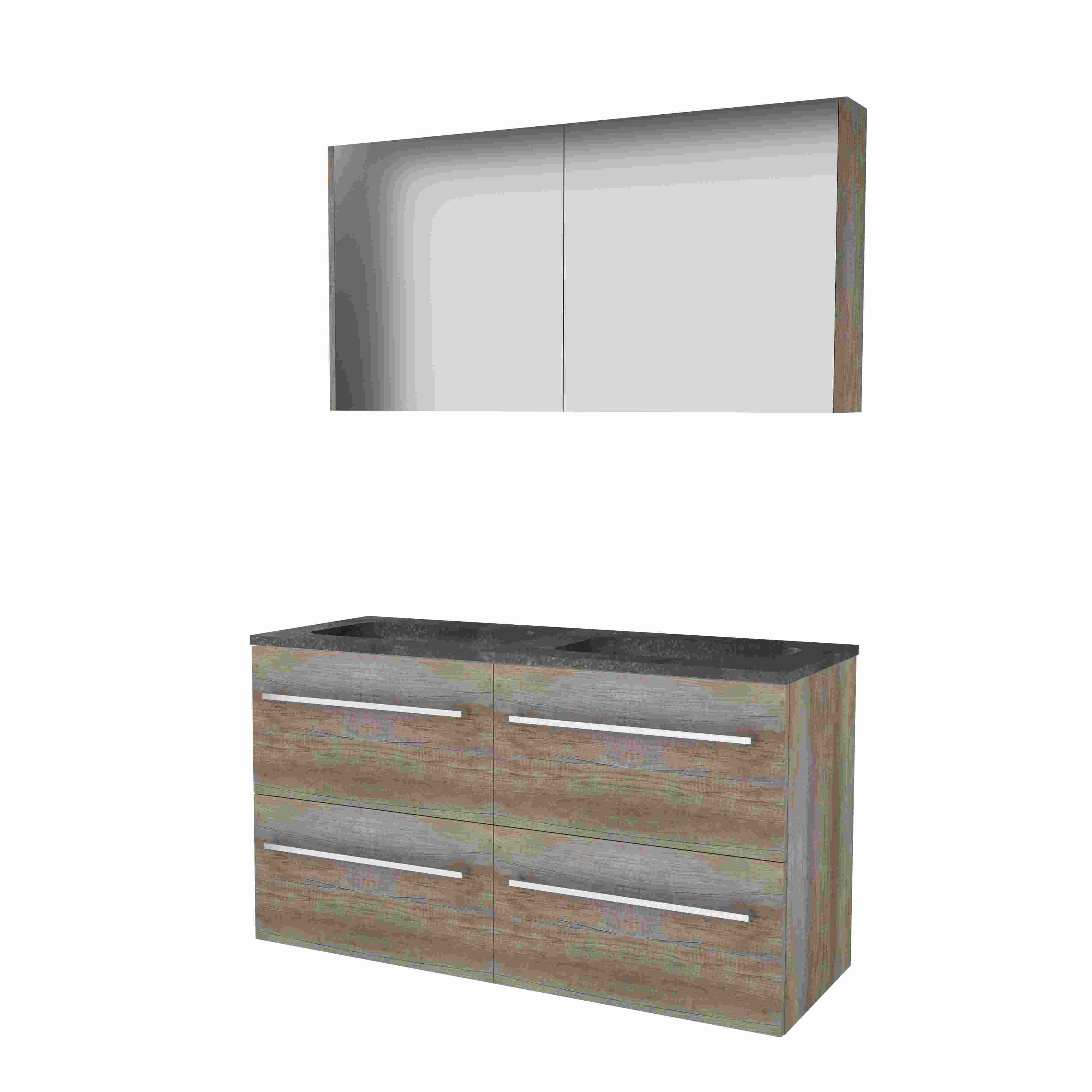 Basic Comfort 46 onderk. m. gr. incl. 4 la + hardst. wast. z. krgt. incl. sp.kast B1200xD460 Scotch Oak / 1813386