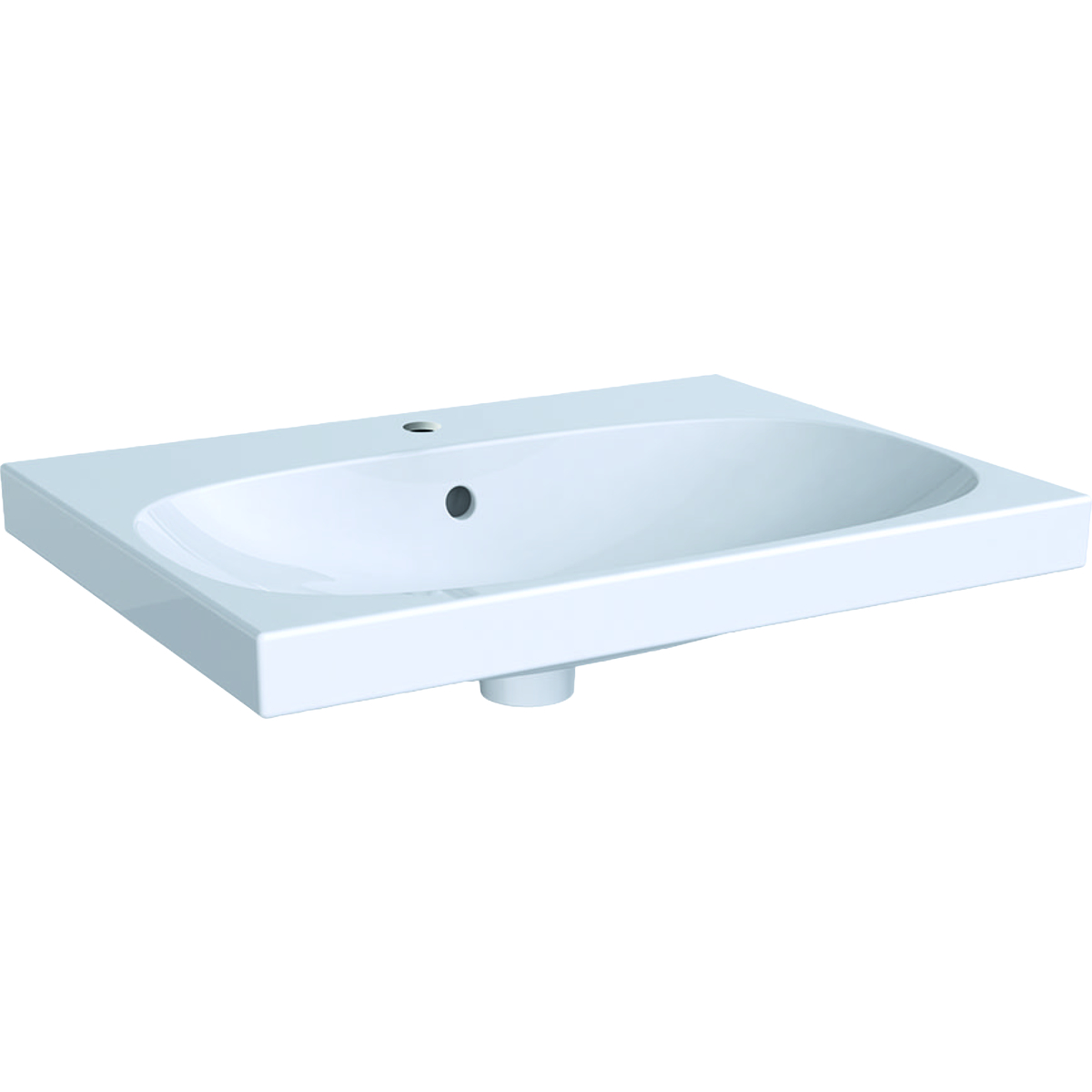 Geberit Acanto wastafel 65x48.2cm m.krgt. m.overl. 500.621.01.8 Wit KeraTect