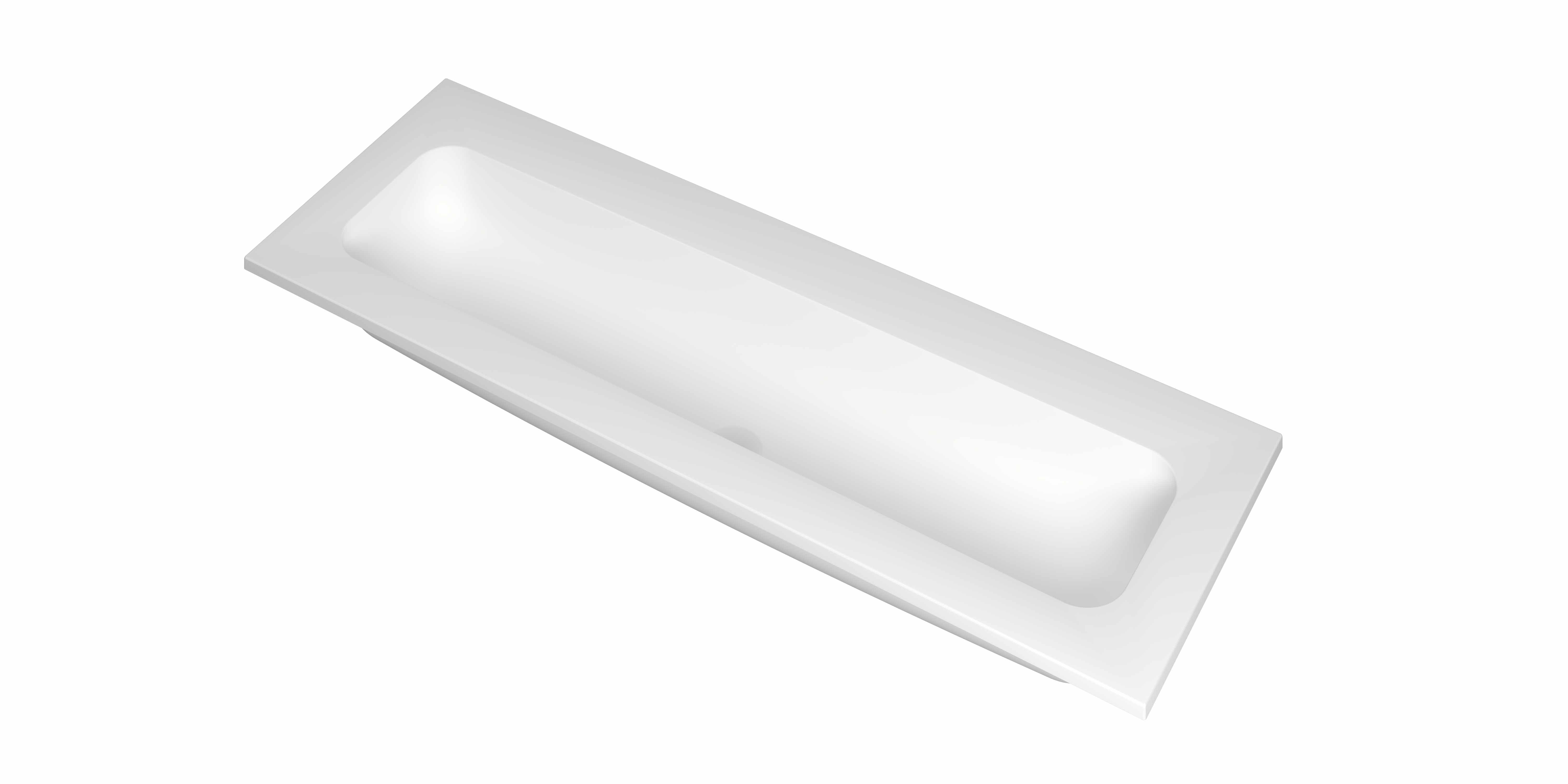 INK Reflekt wast. polystone centraal z. krgt. 3407740 Mat wit 1200x400x15