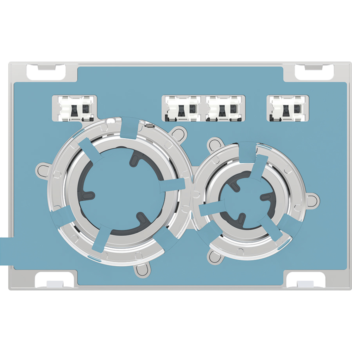 Geberit Sigma50 bedieningsplaat 2- toets round chroom - klantspesifiek 115.884.00.1