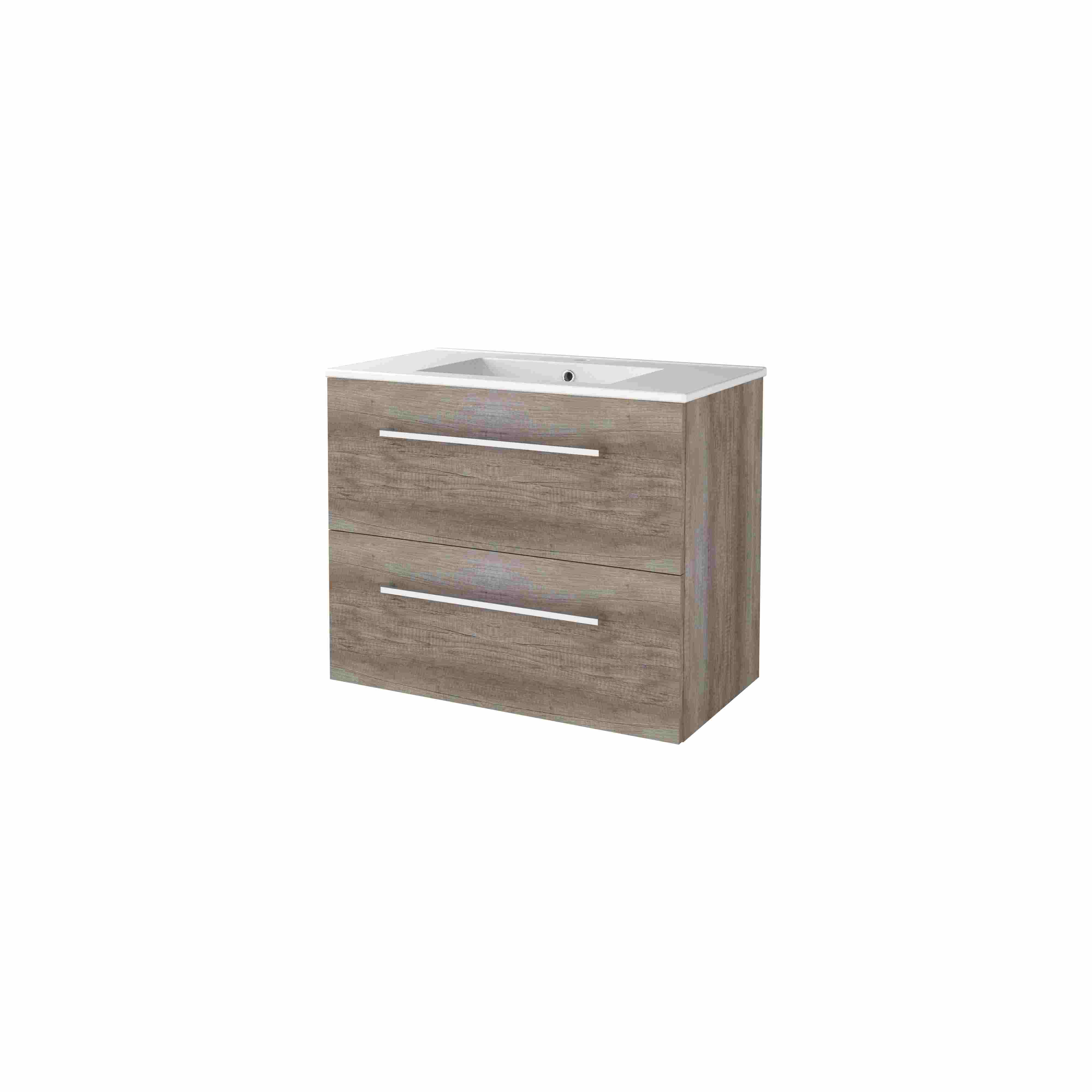 Basic Start 46 set 80x46cm met gr. 2 la keram. wast. 1 krgt. S46GR80PSO Scotch Oak