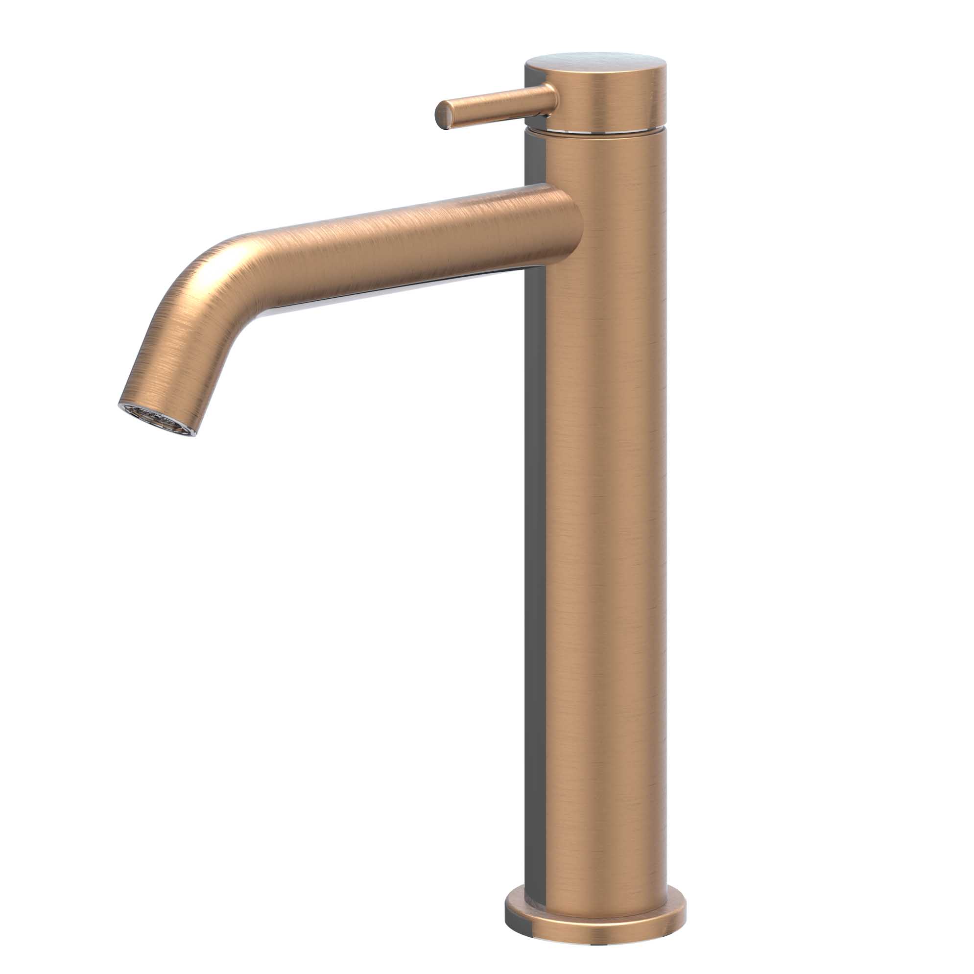 IVY Bond Eenhendel wastafelmengkraan opbouw model M coldstart 6100155 gebr. mat koper PVD