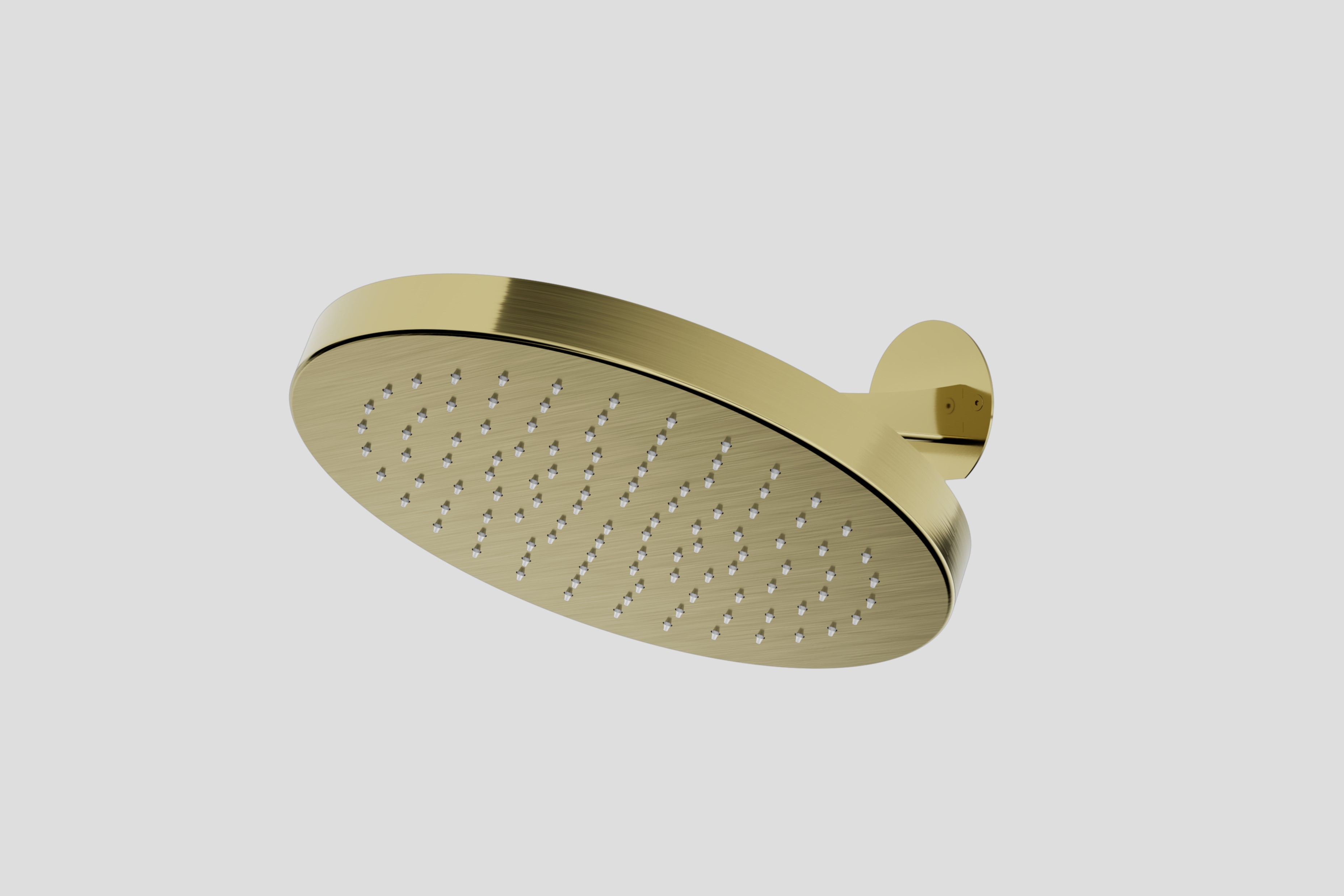 Lagoo Nesso Hoofddouche 30 mm 325 m. geintegreerde wandarm N8140BB Brushed Brass PVD