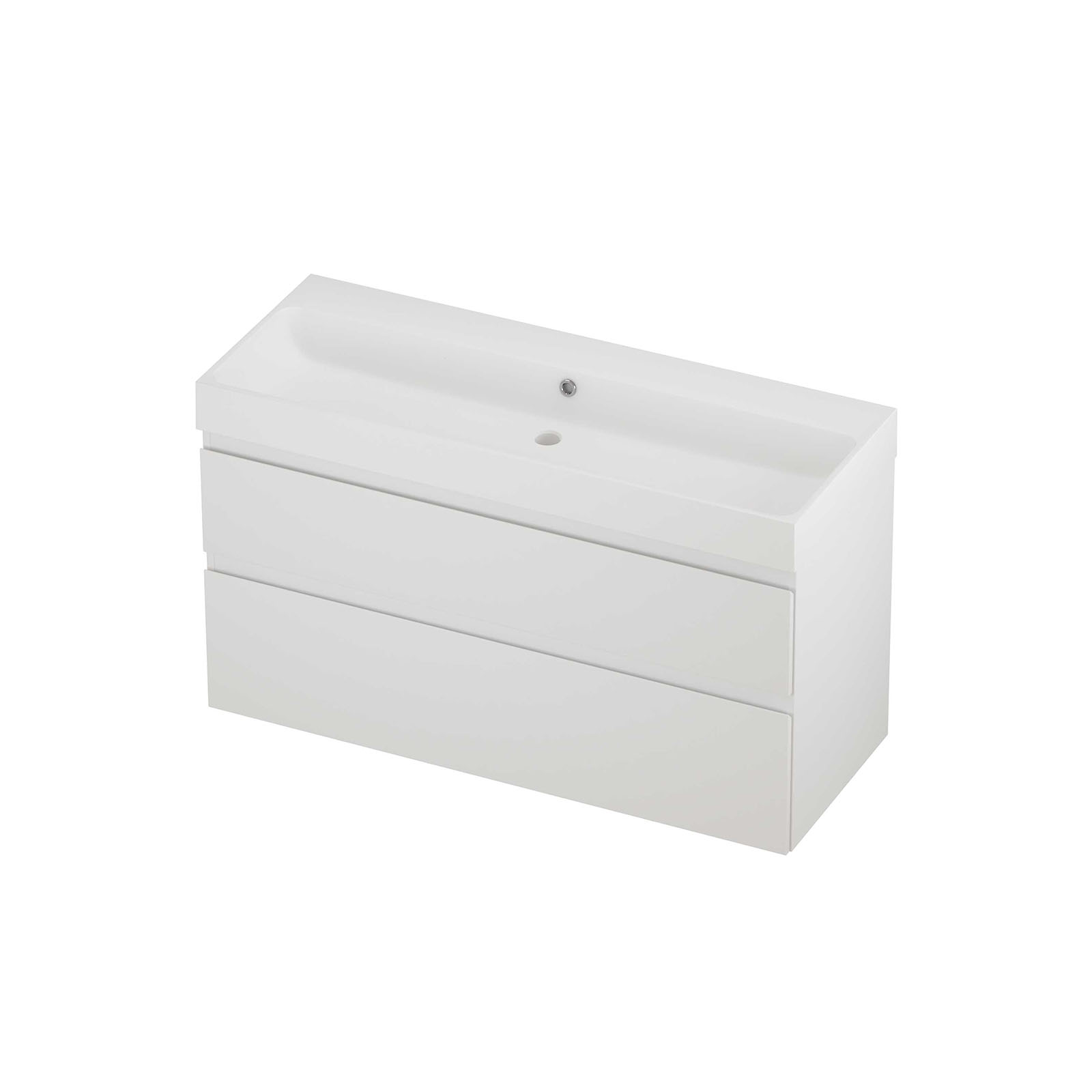 Proline set polystone Loft wast. z. krgt. en onderk. a-sym. PMWC1200MW Mat wit/ Mat wit H700xB1200xD460