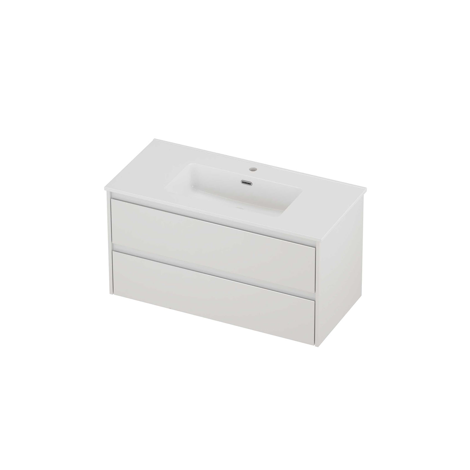 Proline set porselein Elegant wast. met 1 krgt. en onderk. sym. TGWB1001GW Glans wit/Glans wit H540xB1000xD460