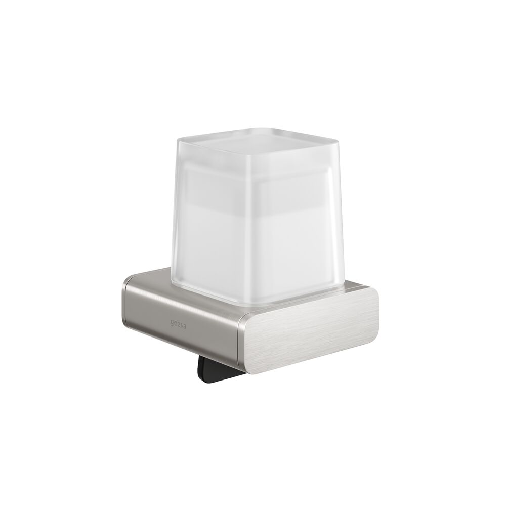 Geesa Shift zeepdispenser rvs geb. 200 ml met gesatineerd glas 919916-05