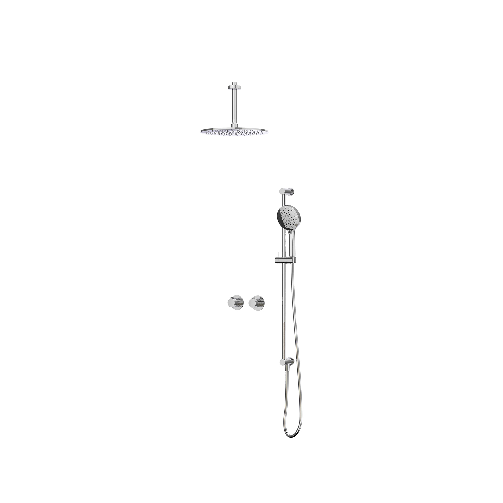 IVY Pact set 2-weg st.omst. 15cm pl.b. R30cm gl.st. m. uitl. slang 150cm + 3-st. hd. CSP3EXCRBFBB Chroom